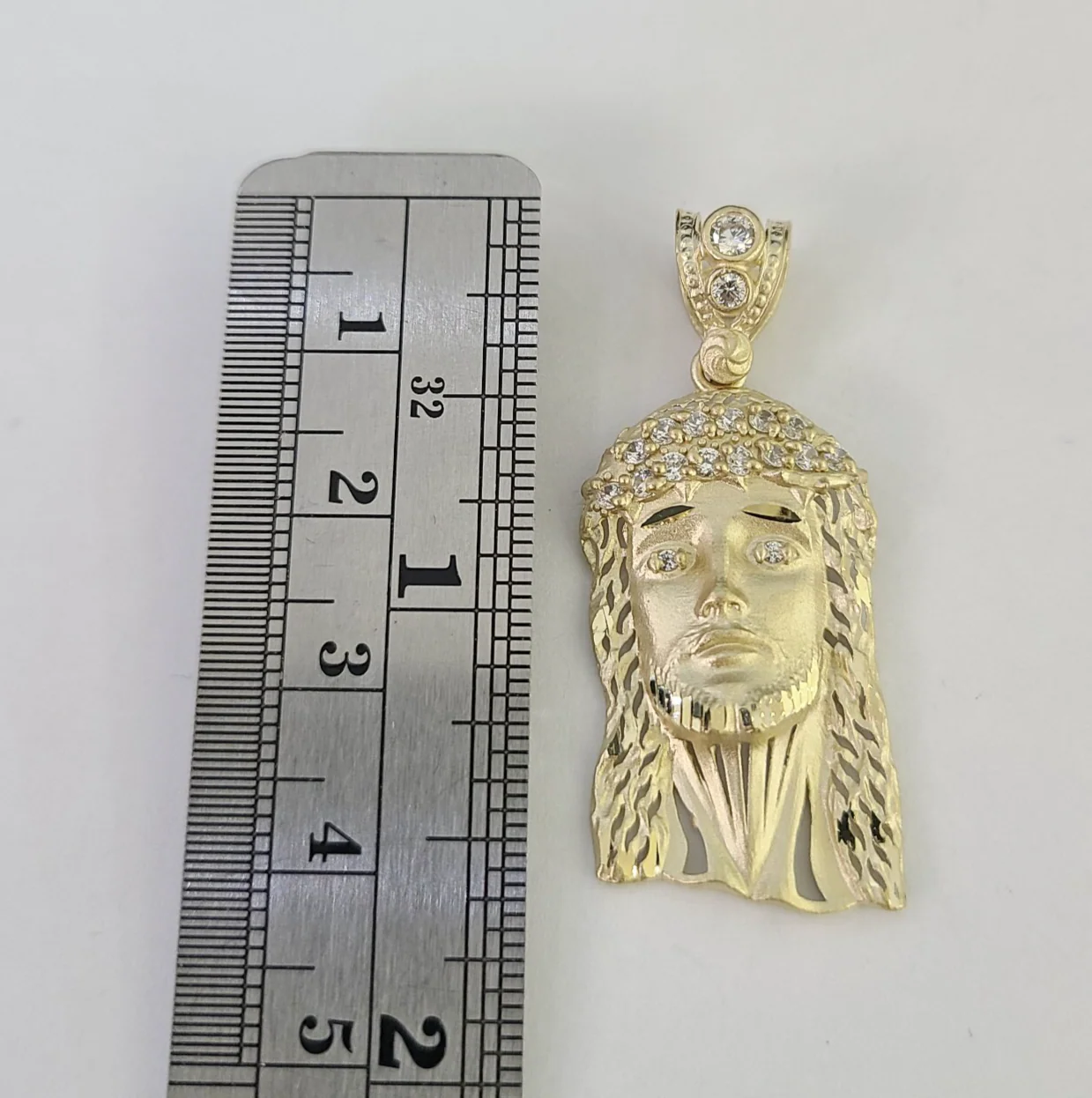 10k Jesus Head Charm Pendant Religious REAL 10Kt Yellow Gold Real Genuine
