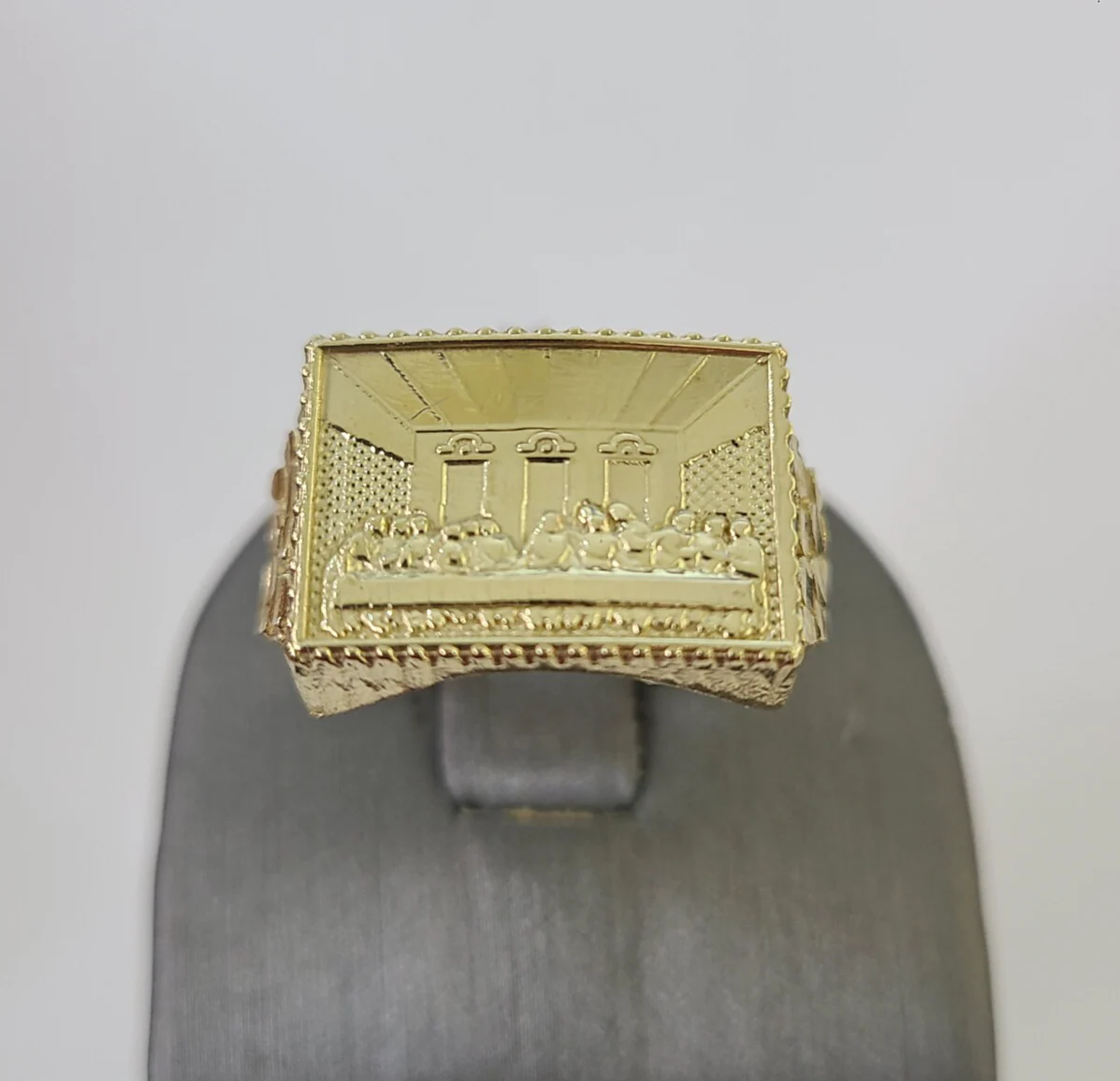 10k Last Supper Ring Casual Band Yellow Gold Genuine Brand New Religious All Sizes - Image 2