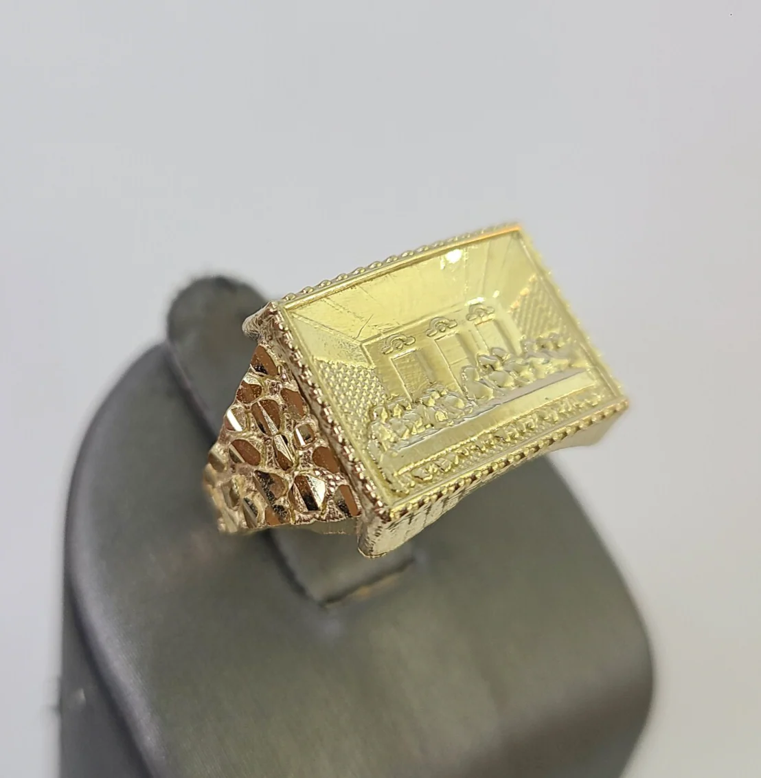 10k Last Supper Ring Casual Band Yellow Gold Genuine Brand New Religious All Sizes - Image 4