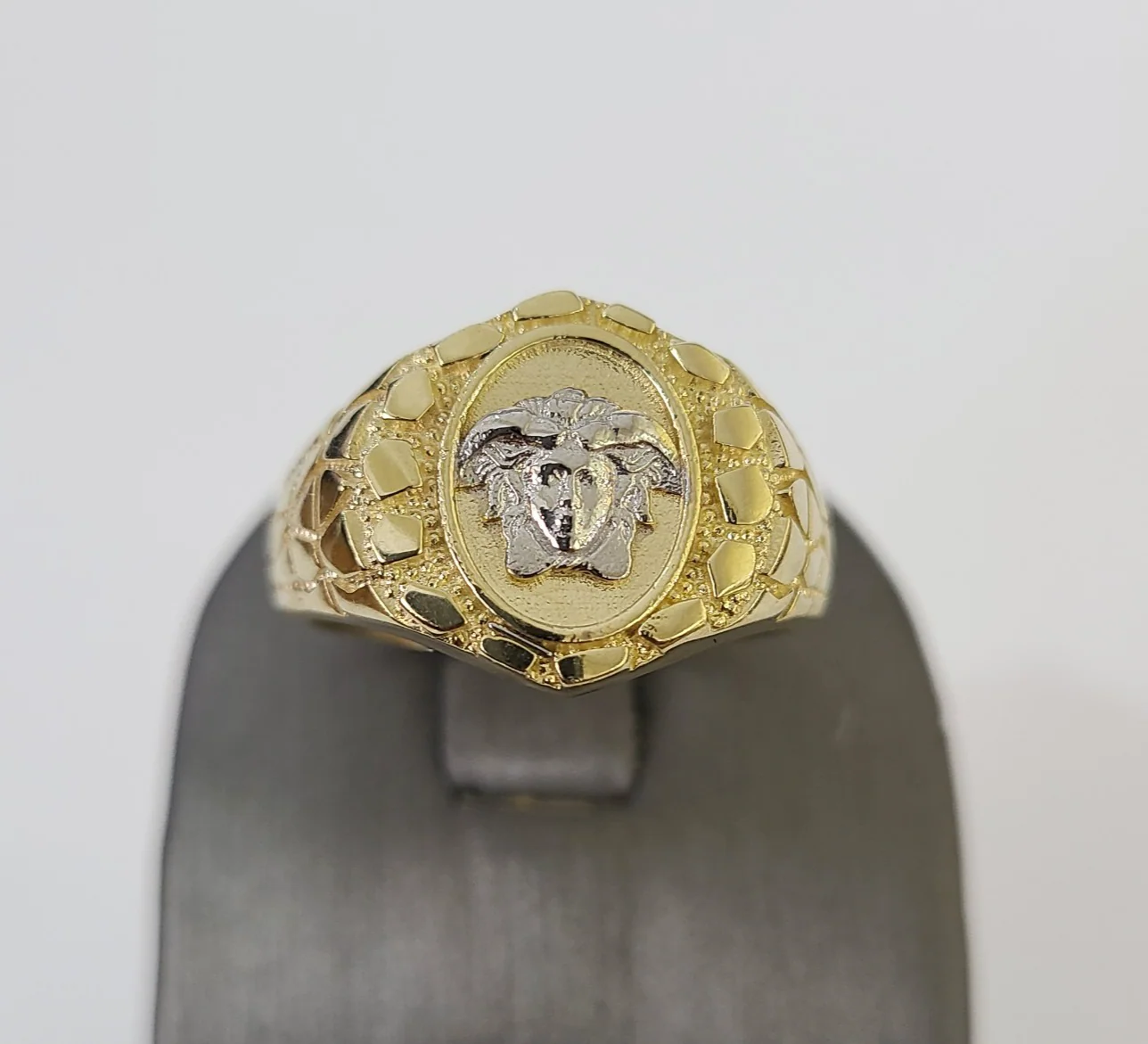 10k Medusa Head Ring Yellow Gold Men Real Genuine All Sizes