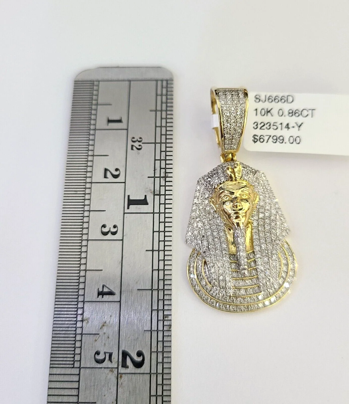 10k Miami Cuban Chain Diamond Pharaoh Charm Set 4mm 18"-28" Necklace Gold - Image 2