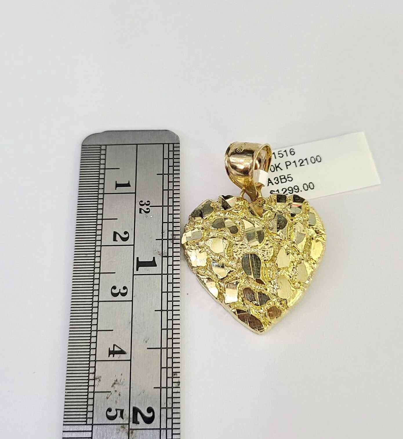 10k Miami Cuban Chain Nugget Heart Charm Set 4mm 18"-28" Necklace Yellow Gold - Image 3
