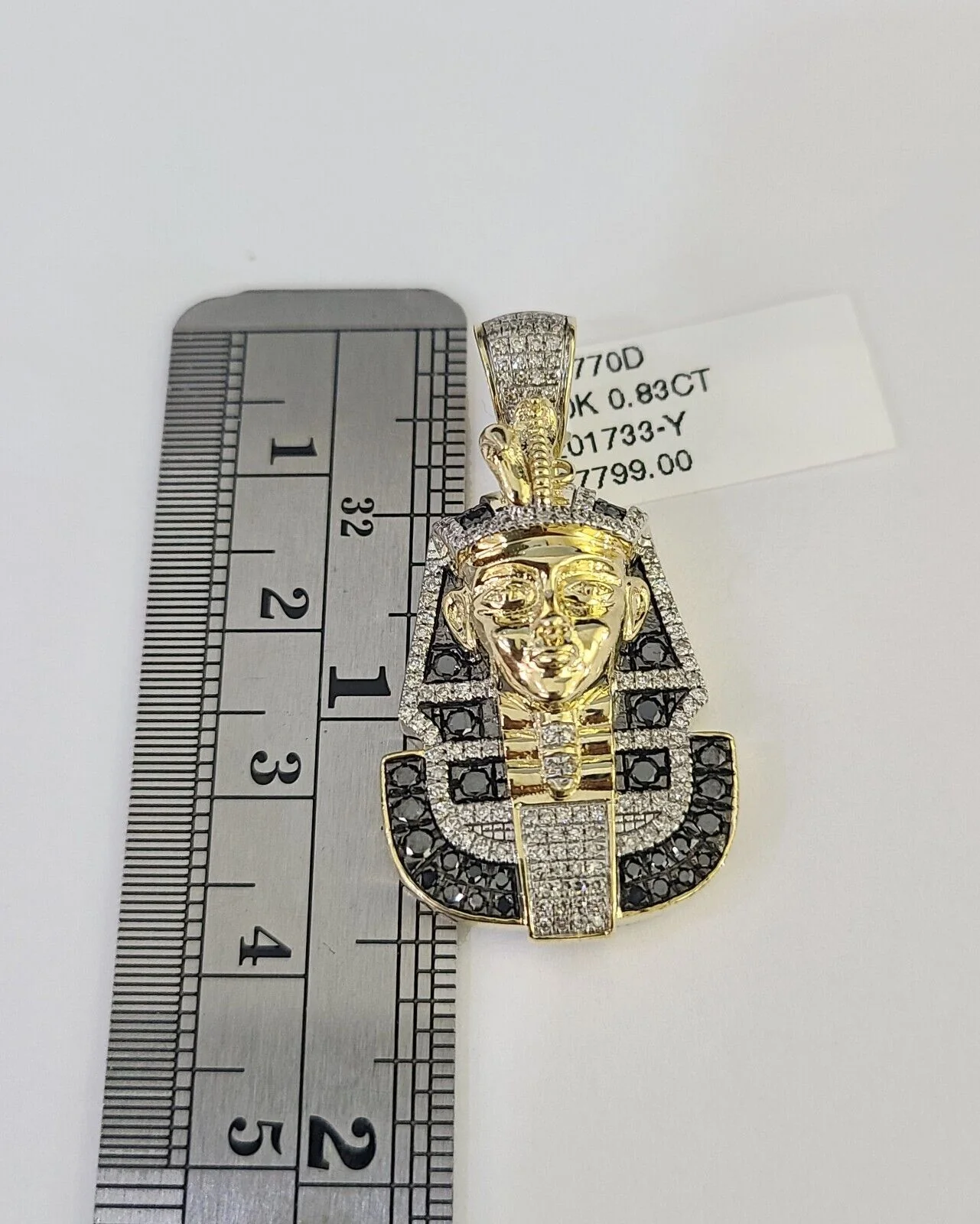 10k Miami Cuban Chain Pharaoh Charm Set 4.5mm 20"-28" Necklace Pendant Gold - Image 4