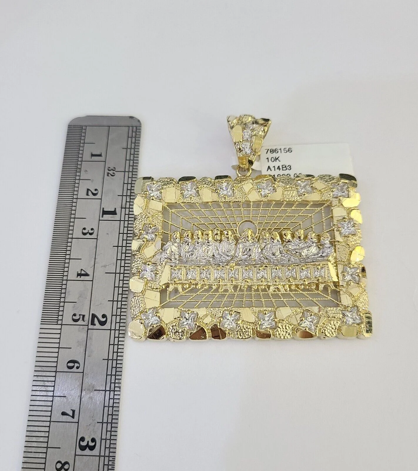 10K Miami Cuban Link Chain Last Supper Pendent Charm 6mm 20"-30" Necklace - Image 2