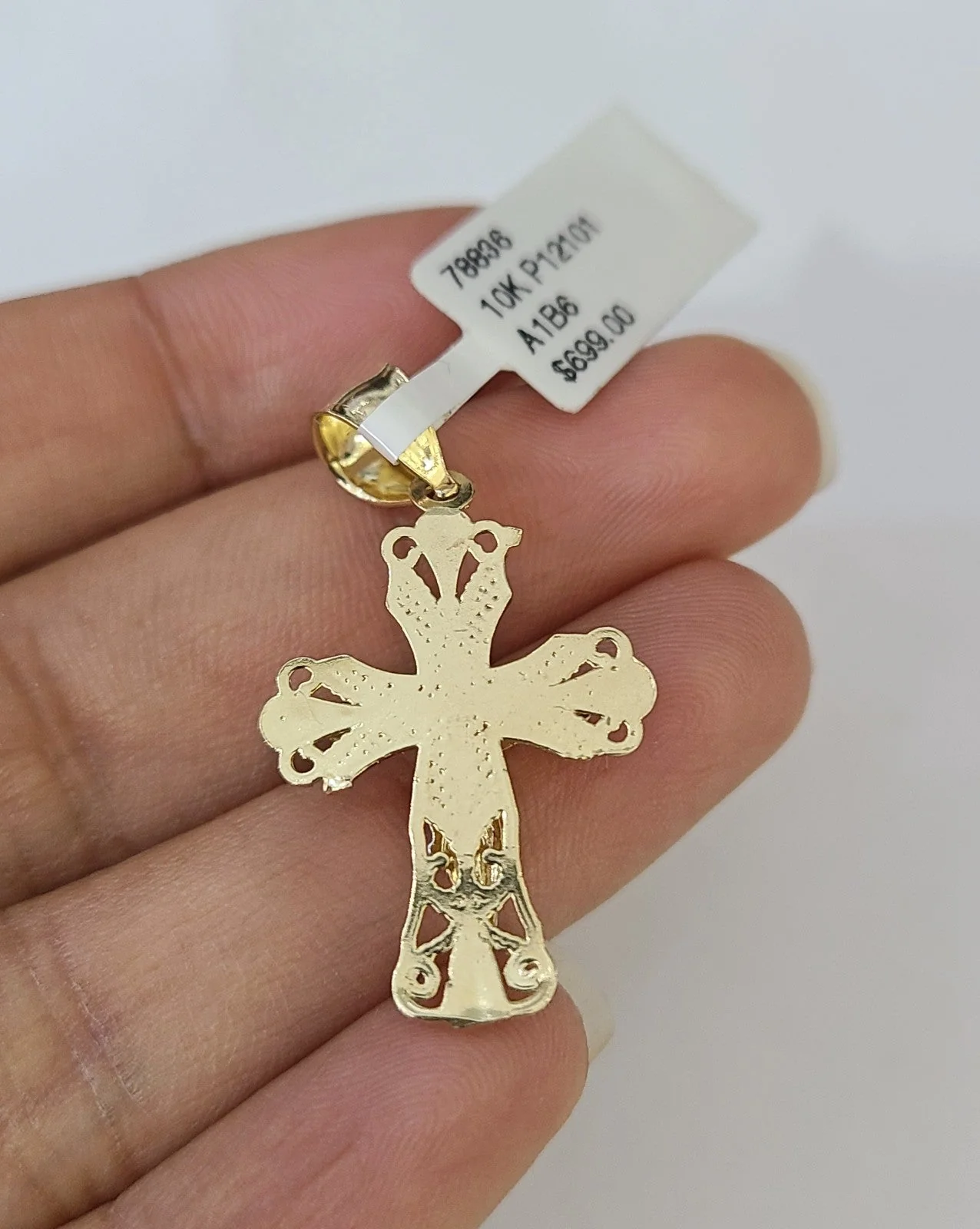 10k Milano Rope Chain Jesus Cross Charm Necklace SET 3mm 18"-26" Pendant - Image 6