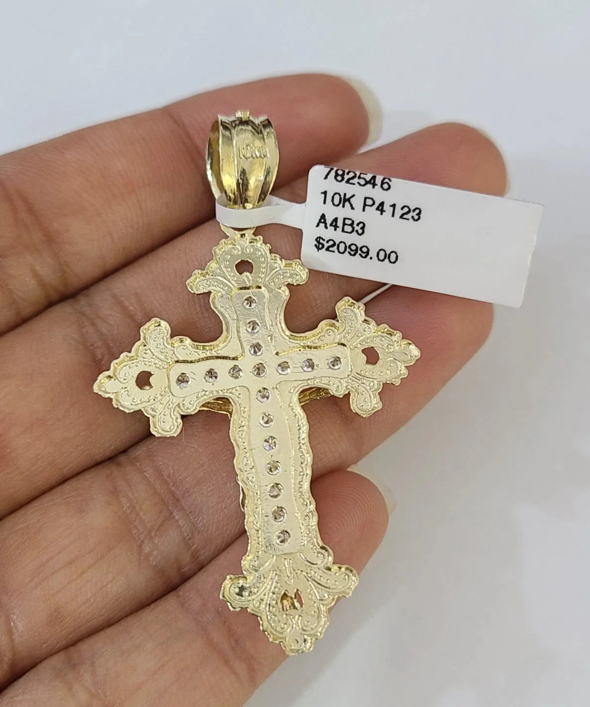 10k Milano Rope Chain Jesus Cross Charm Necklace SET 3mm 18"-26" Pendant - Image 6