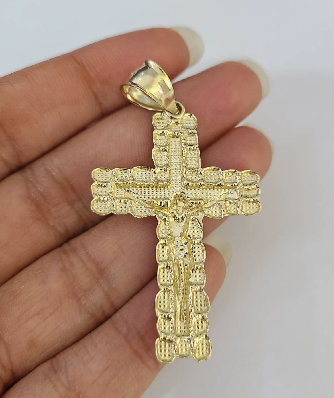 10k Milano Rope Chain Jesus Cross Charm Necklace SET 5mm 18"-28" Pendant - Image 5