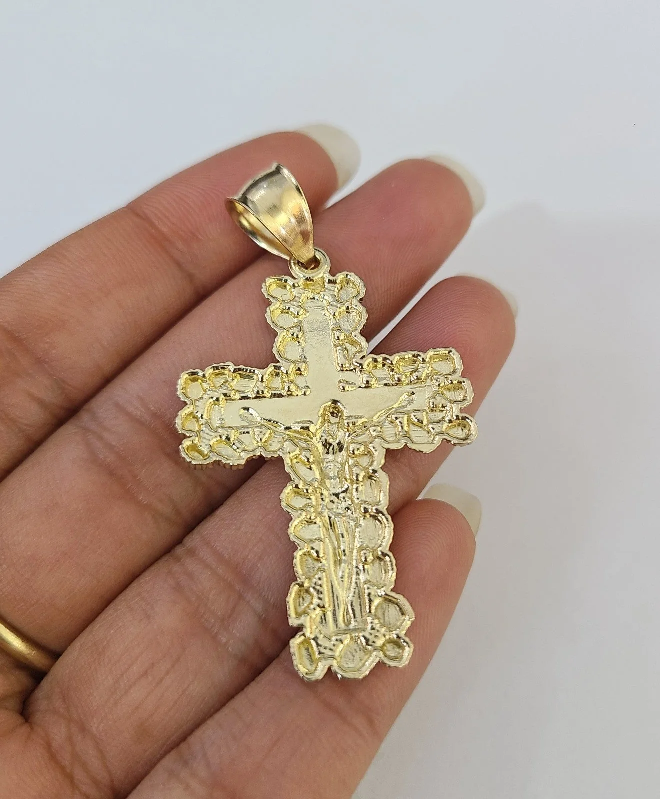 10k Milano Rope Chain Jesus Cross Charm Necklace SET 5mm 18"-28" Pendant - Image 6