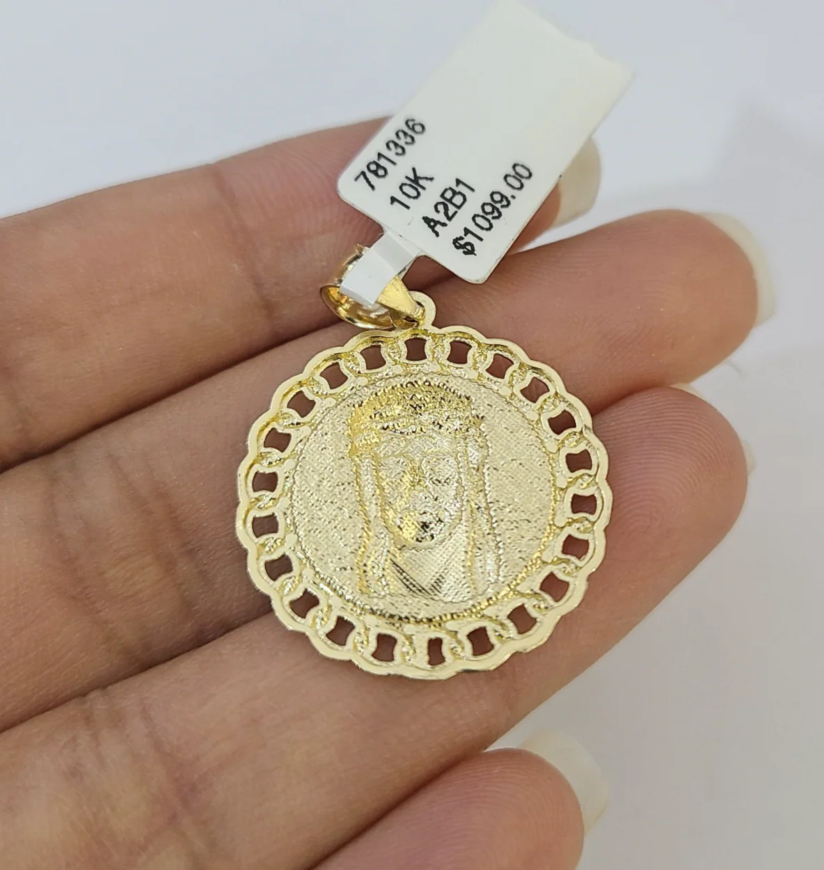 10k Milano Rope Chain Jesus Head Charm Necklace SET 4mm 18"-28" Pendant - Image 6