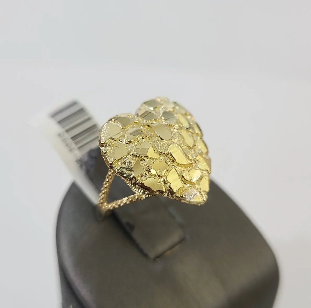 10k Nugget Heart Ring Yellow Gold Women Real Genuine All Sizes - Image 2