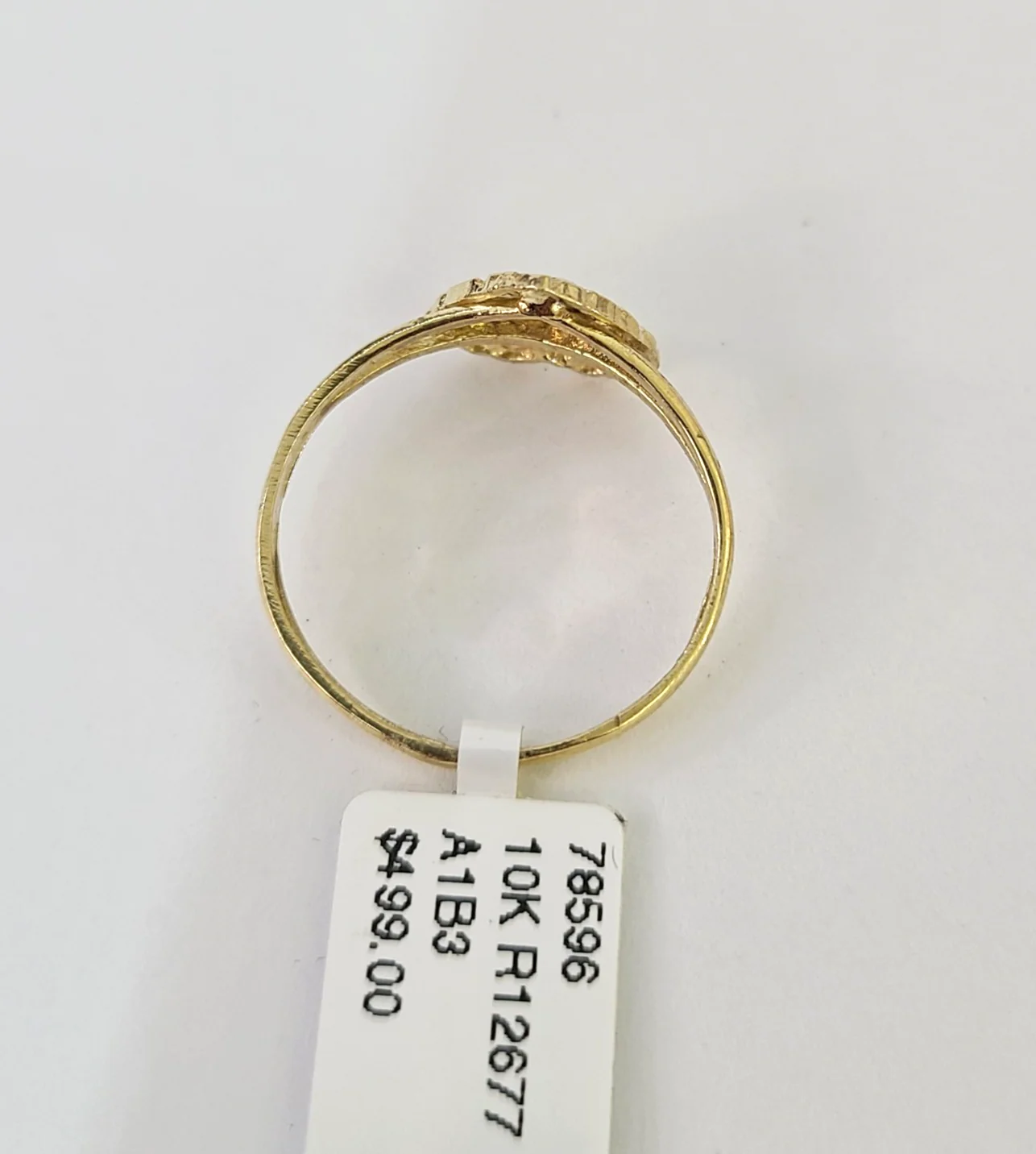 10k Nugget Heart Ring Yellow Gold Women Real Genuine All Sizes - Image 4