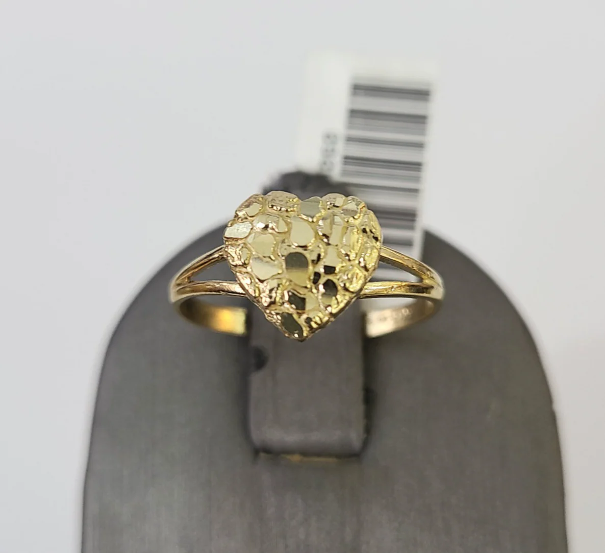 10k Nugget Heart Ring Yellow Gold Women Real Genuine All Sizes - Image 6