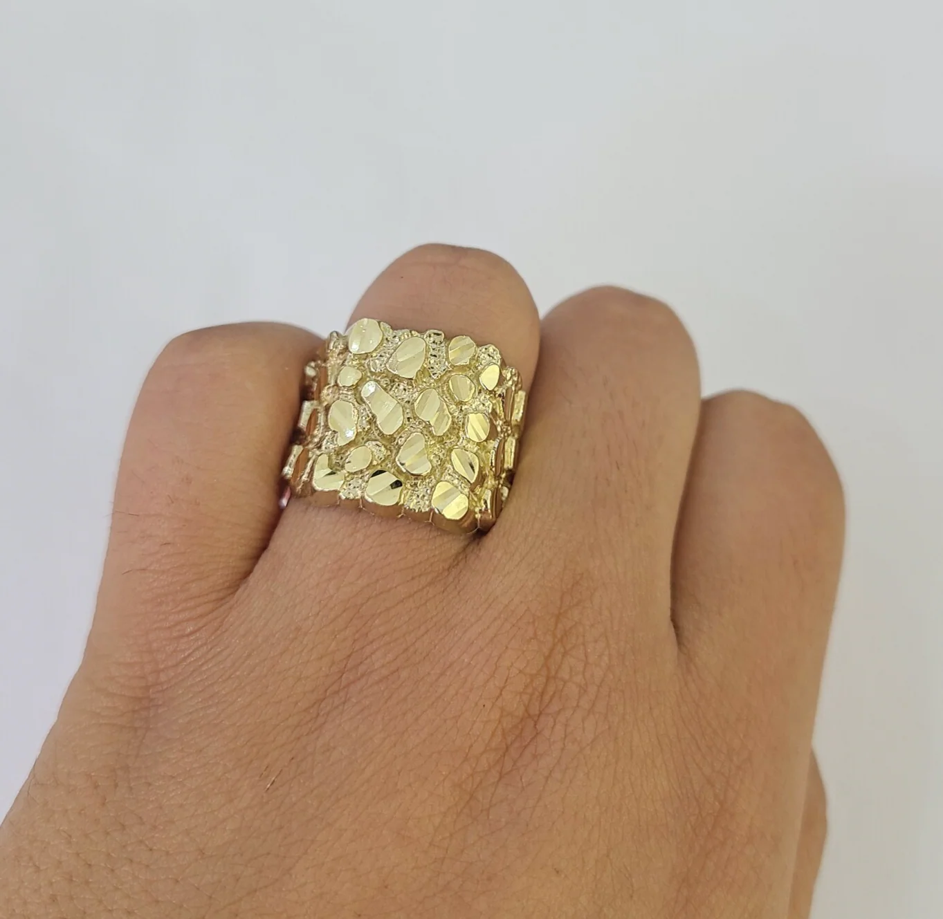 10k Nugget Ring Casual Band Yellow Gold Genuine Brand New All Sizes - Image 3
