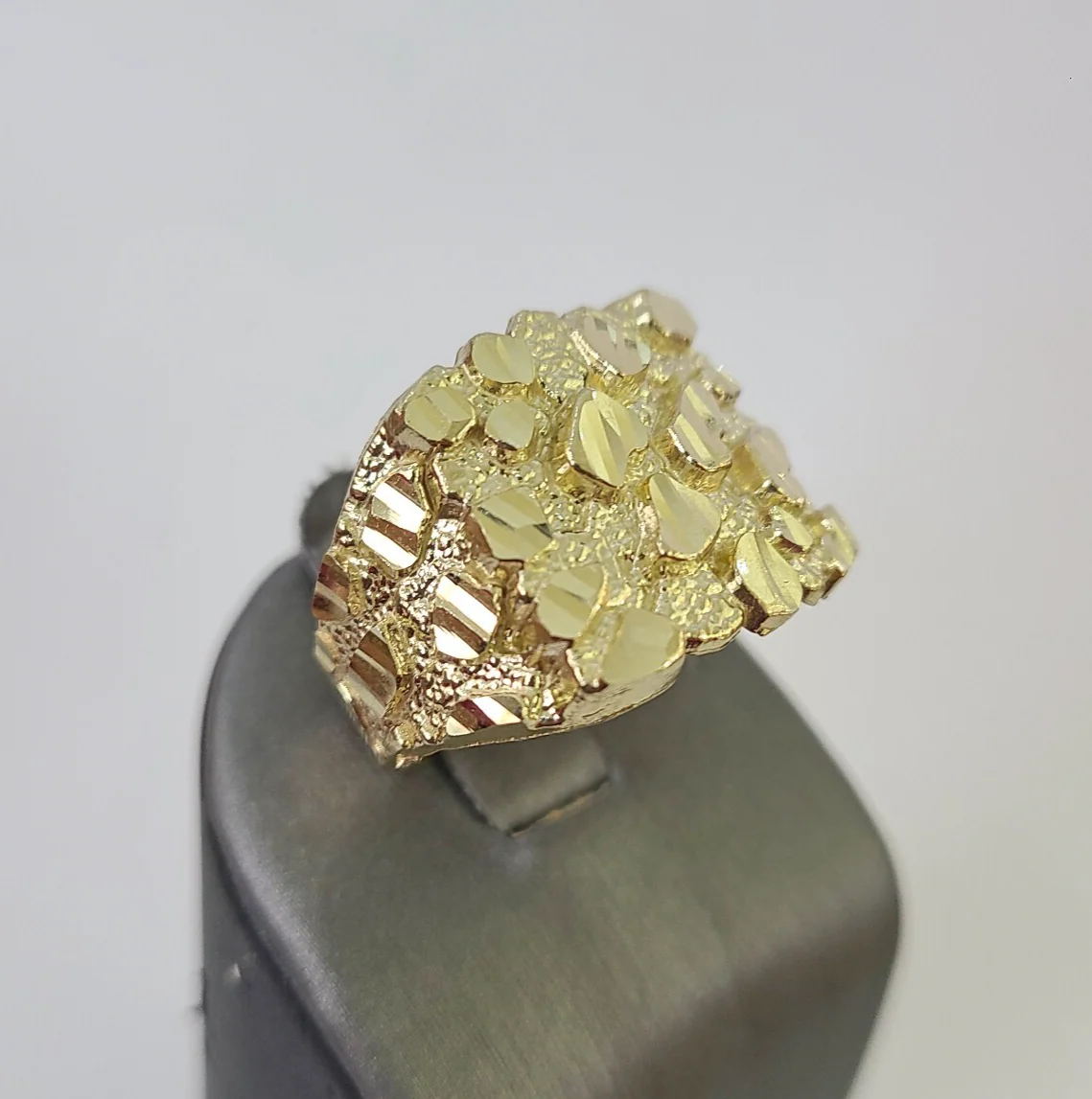 10k Nugget Ring Casual Band Yellow Gold Genuine Brand New All Sizes
