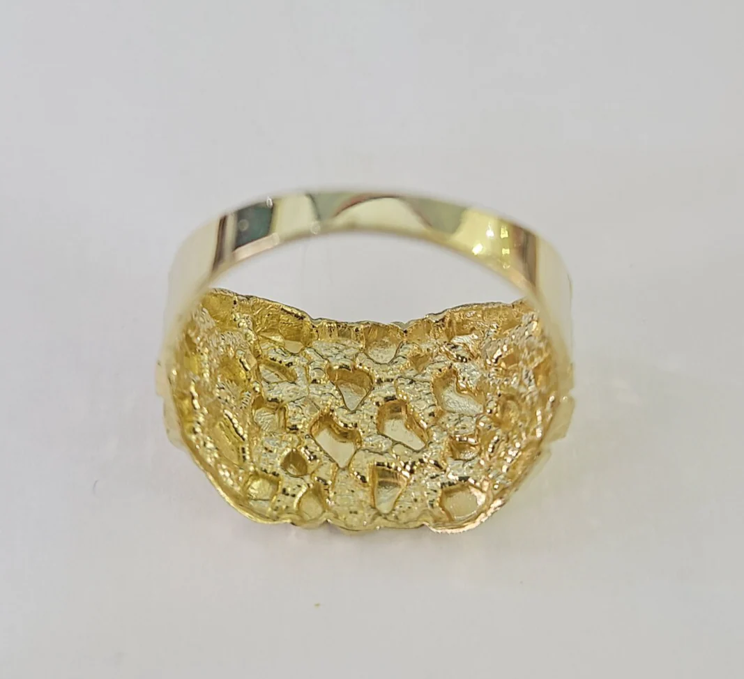 10k Nugget Ring Casual Band Yellow Gold Genuine Brand New All Sizes - Image 5