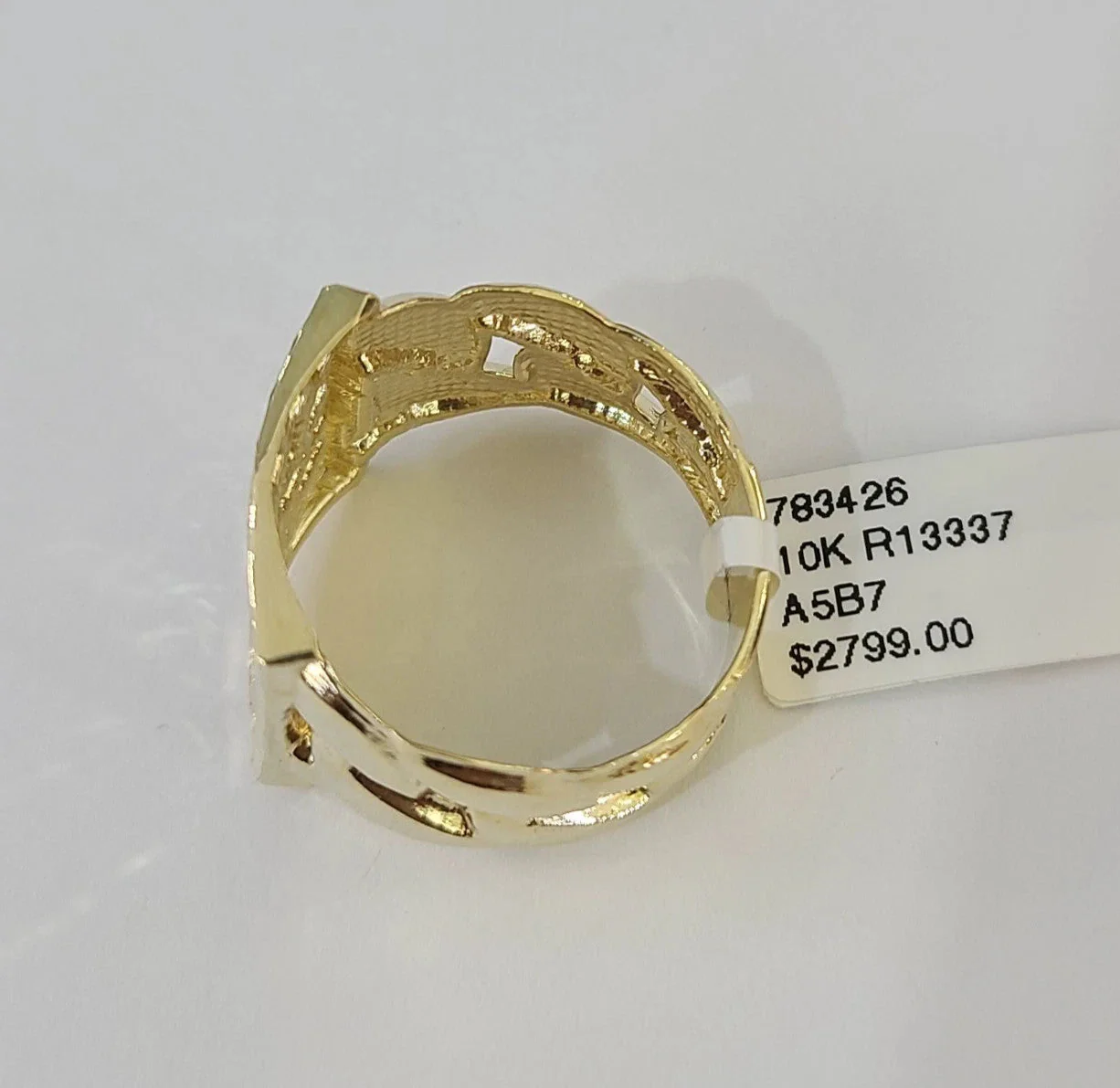 10k Nugget Ring Yellow Gold Women Men Real Genuine 10Kt - Image 2