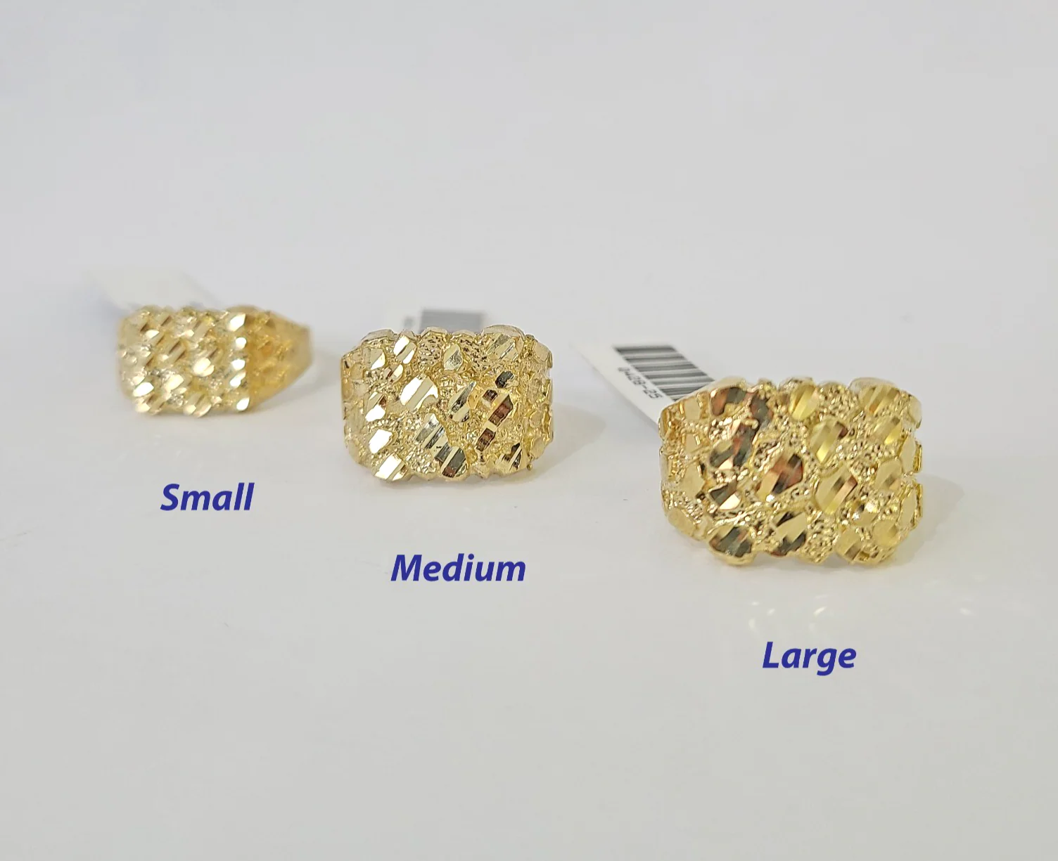 10k Nugget Ring Yellow Gold Women Men Real Genuine 6" - 12" - Image 4
