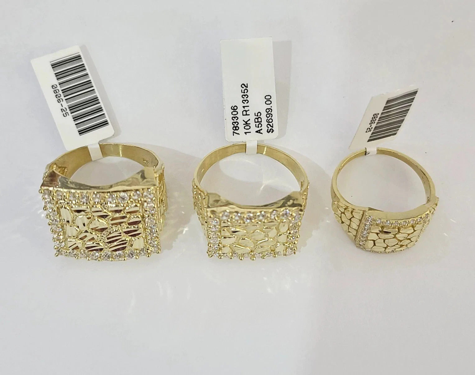 10k Nugget Ring Yellow Gold Women Men Real Genuine - Image 2