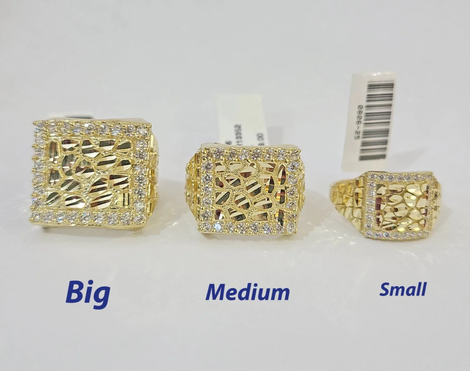 10k Nugget Ring Yellow Gold Women Men Real Genuine - Image 5