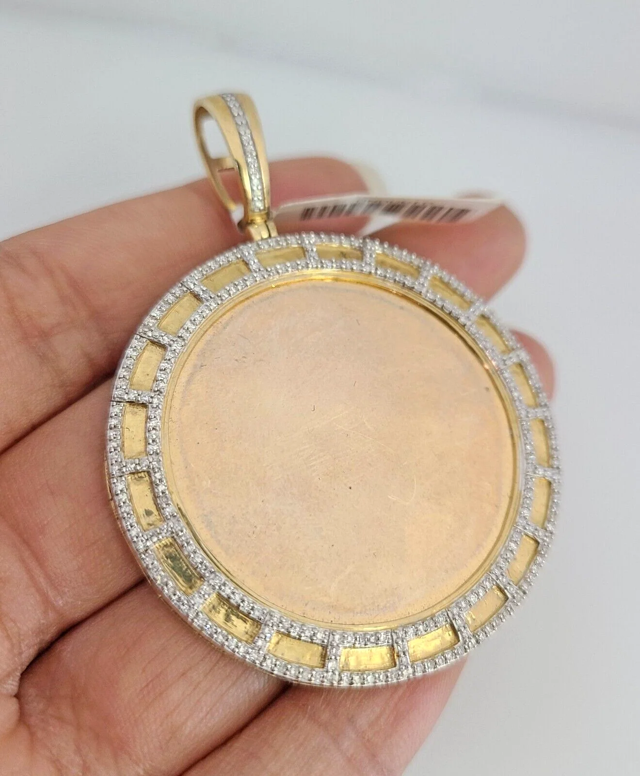 10k Real Diamond Memory Pendant Charm 10kt Yellow Gold