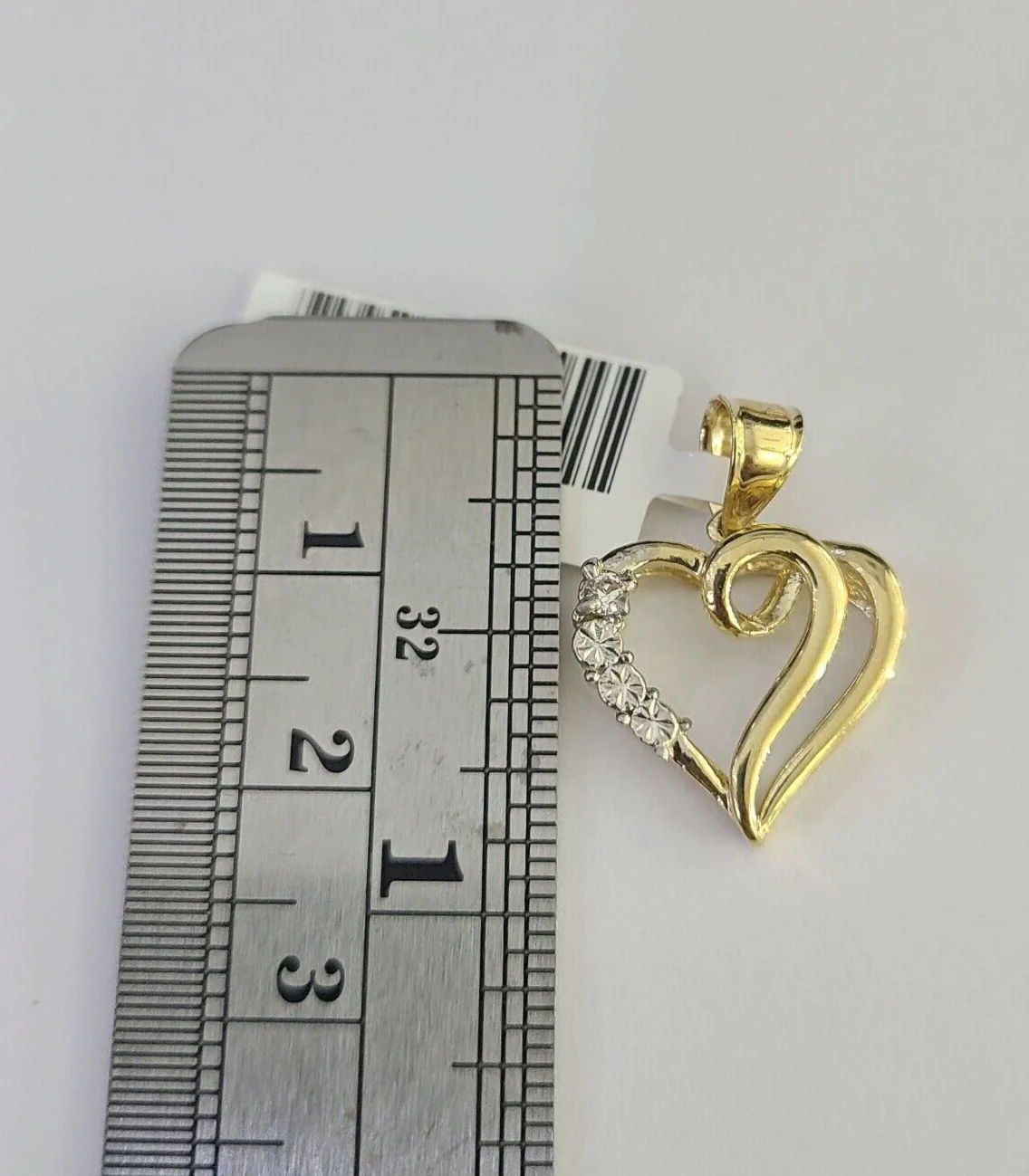 10K Real Heart Charm Pendant Gold 10kt Genuine Yellow - Image 4