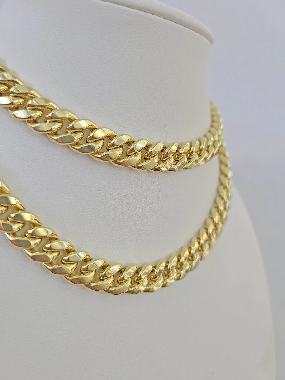 10k Real Miami Cuban Royal Link Chain 26 inch 9mm Genuine Yellow Genuine - Image 2