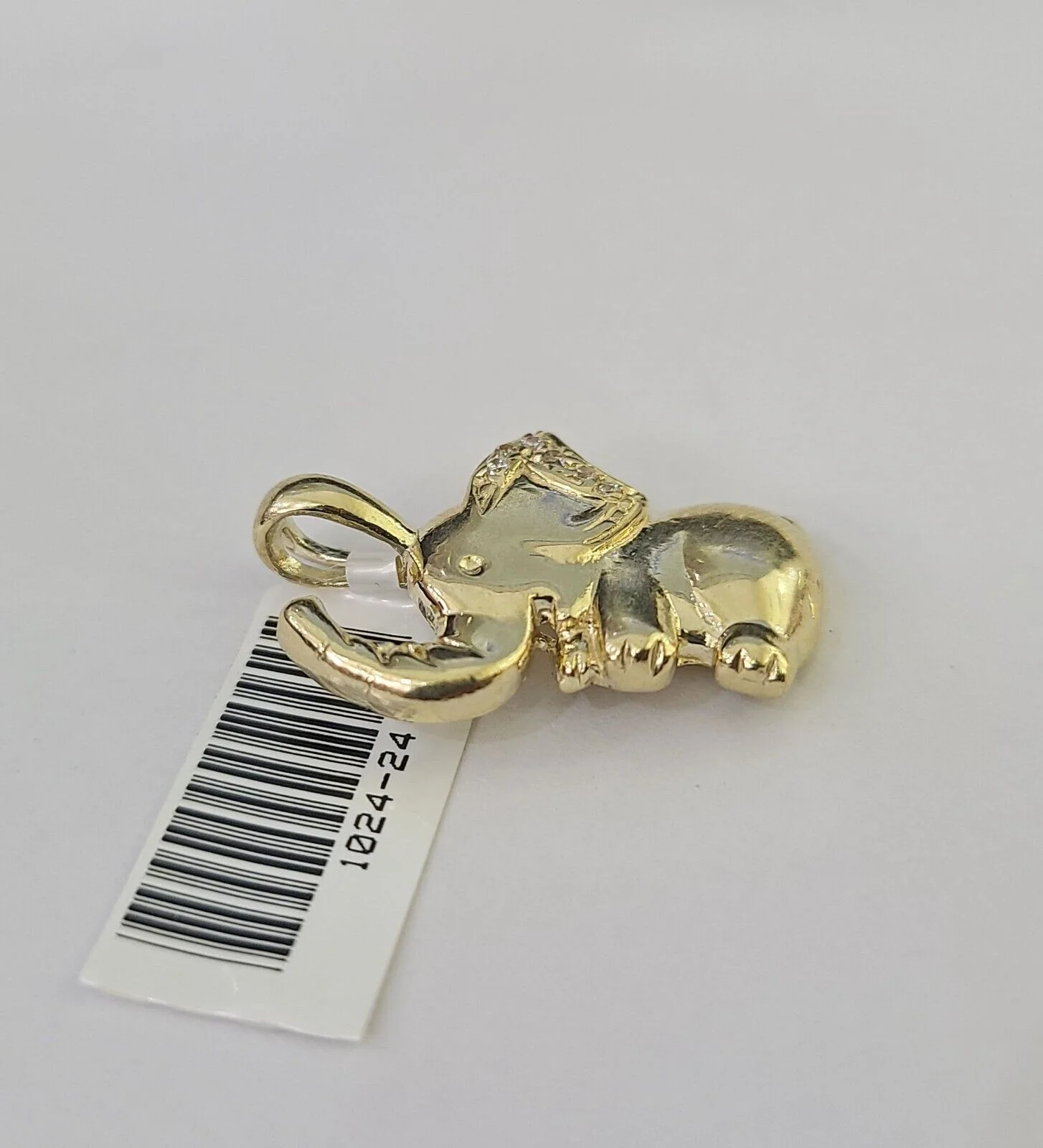 10K Real Yellow Gold Elephant Charm Pendant Gold 10kt Genuine - Image 5