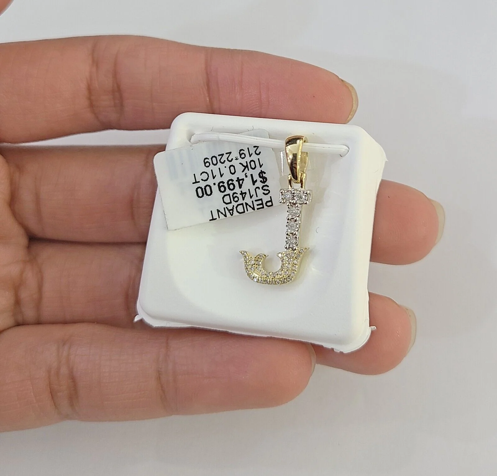 10k Real Yellow Gold Genuine Diamond Initial A-Z Alphabet Charm Letters Pendent - Image 9