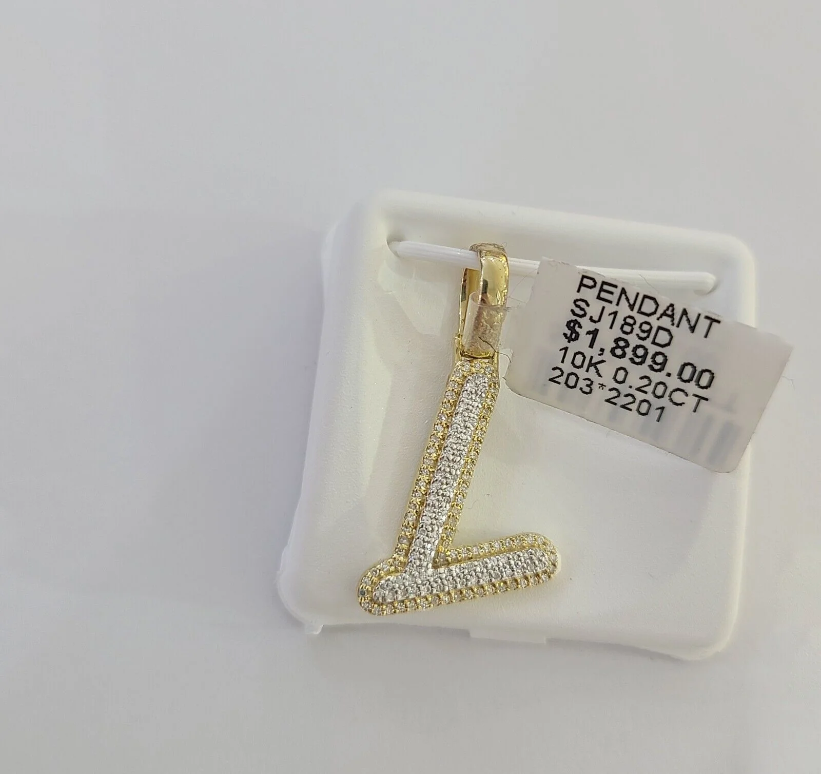 10k Real Yellow Gold Genuine Diamond Initial A-Z Alphabet Charm Pendent - Image 11