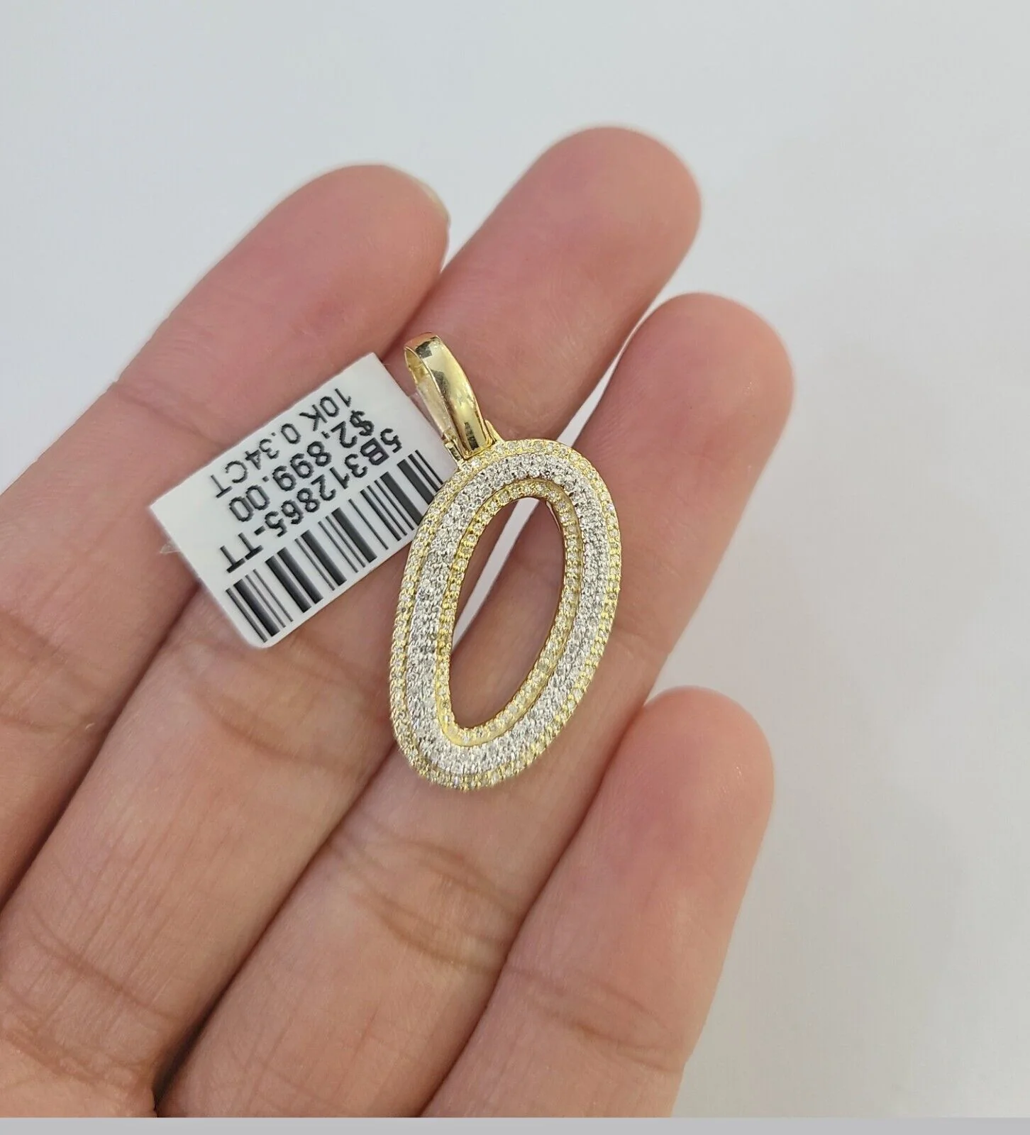 10k Real Yellow Gold Genuine Diamond Initial A-Z Alphabet Charm Pendent - Image 14