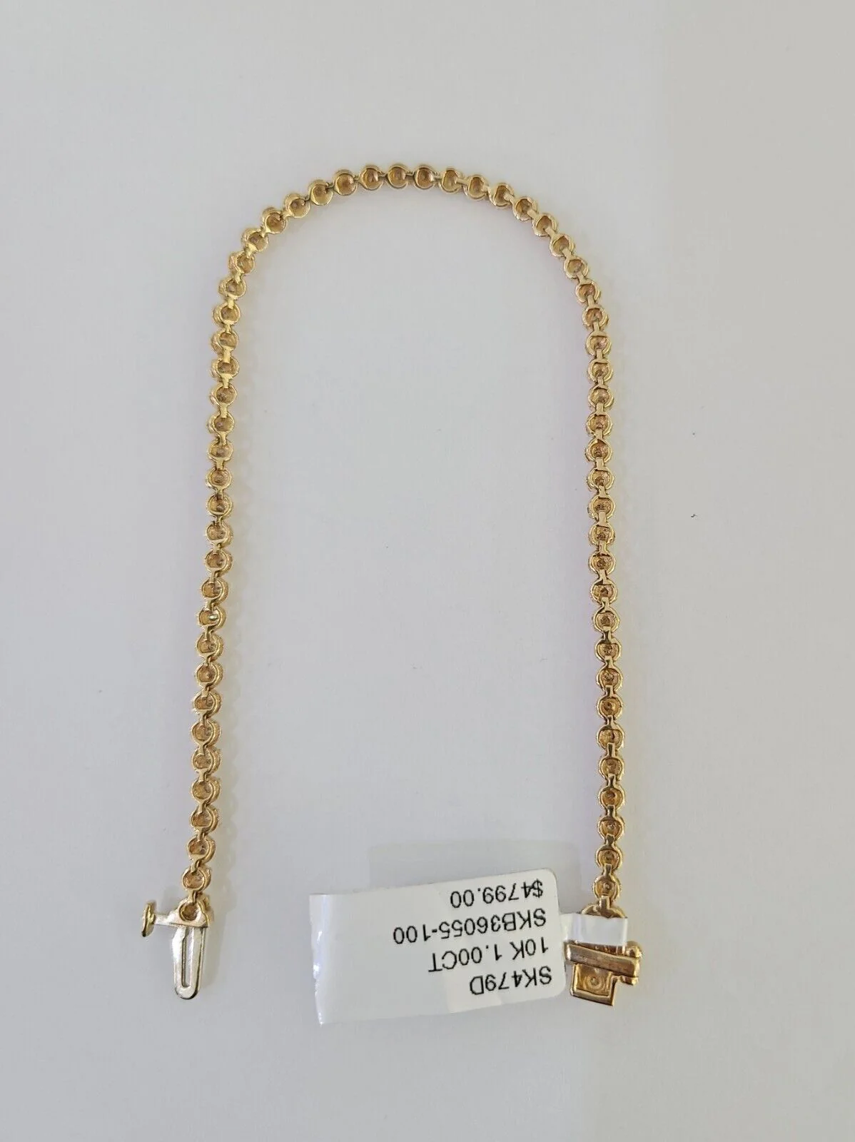 10K Rose Gold Diamond Bracelet Women Ladies 7" REAL Genuine Gold - Image 6