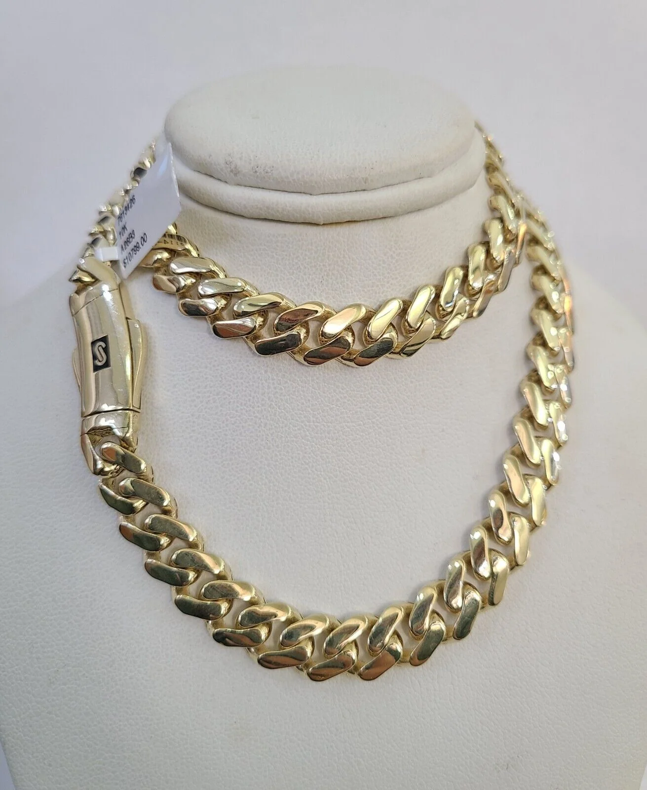 10k Royal Monaco Cuban Link Chain 10mm Necklace 20" REAL Yellow Gold
