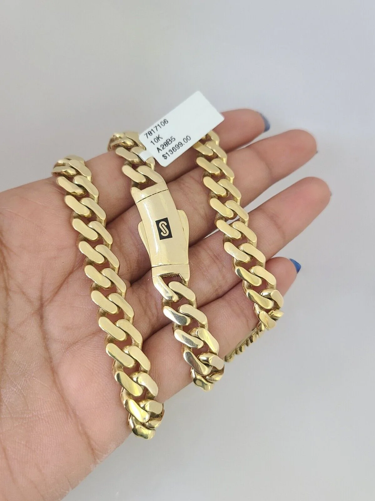 10k Royal Monaco Cuban Link Chain 9.5mm Necklace 24" REAL Yellow Gold - Image 5