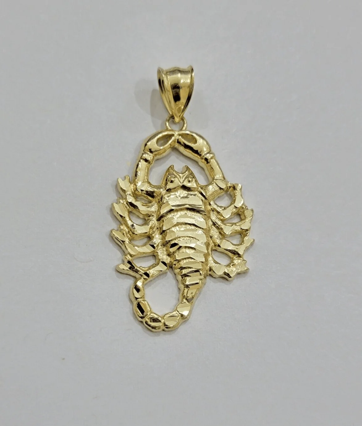 10k Scorpio Charm Pendant 1.8'' Real 10kt Yellow Gold For Chain & Necklace SALE - Image 2