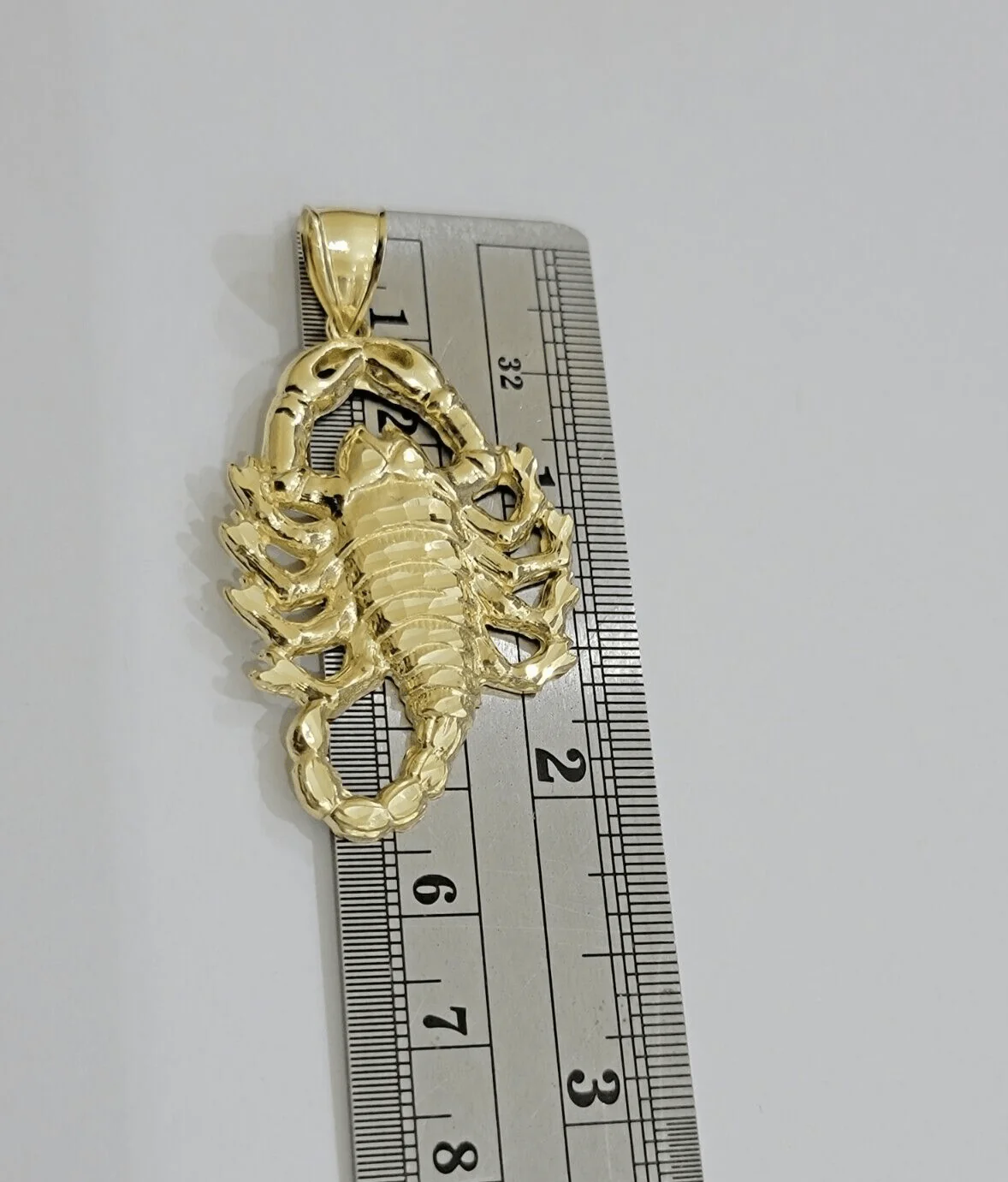 10k Scorpio Charm Pendant Men's Real 10kt Yellow Gold For Chain & Necklace SALE - Image 2