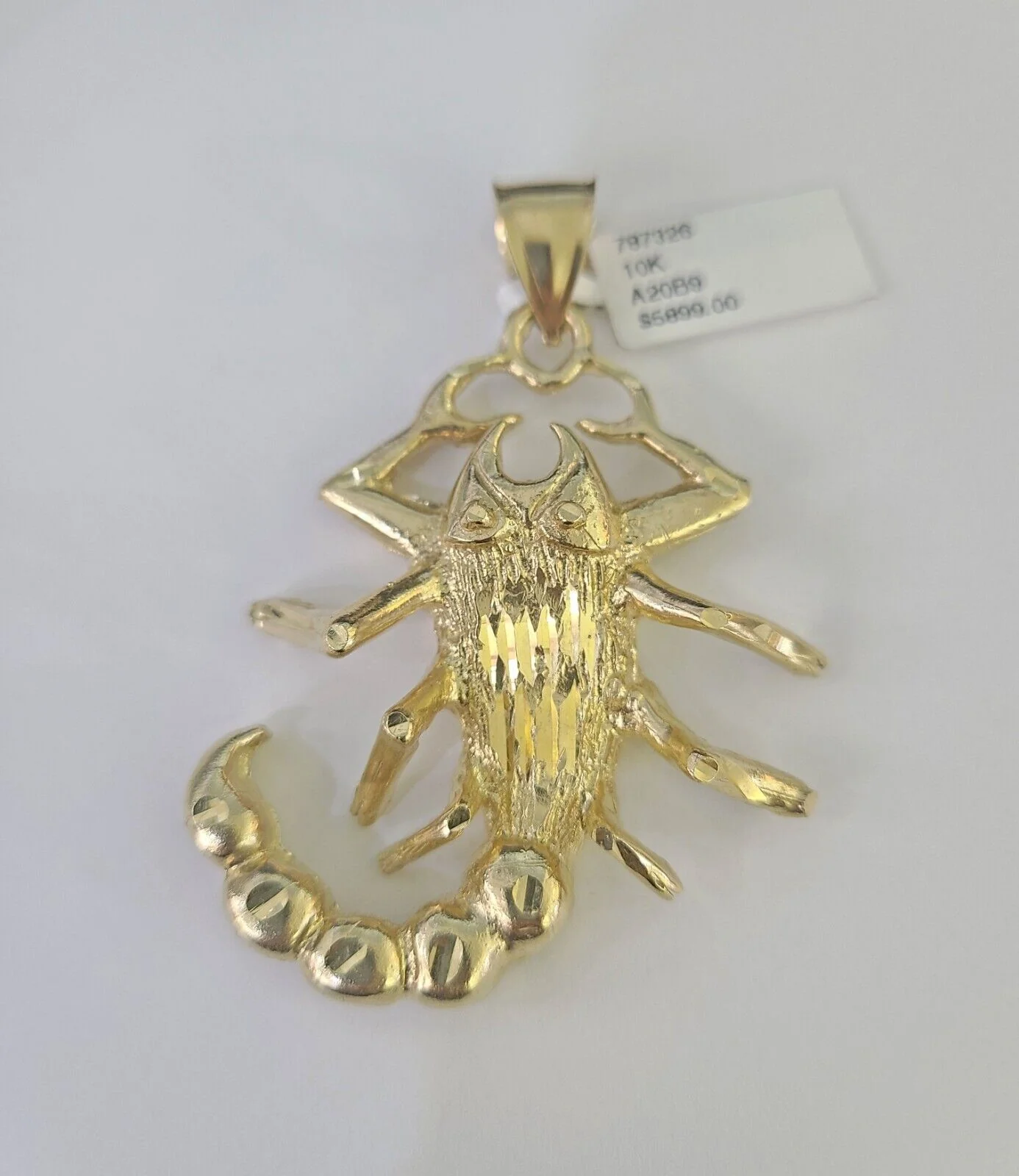 10K Scorpion Charm Pendant Zodiac Sign Yellow Gold 2.5" Real 10k Real Genuine