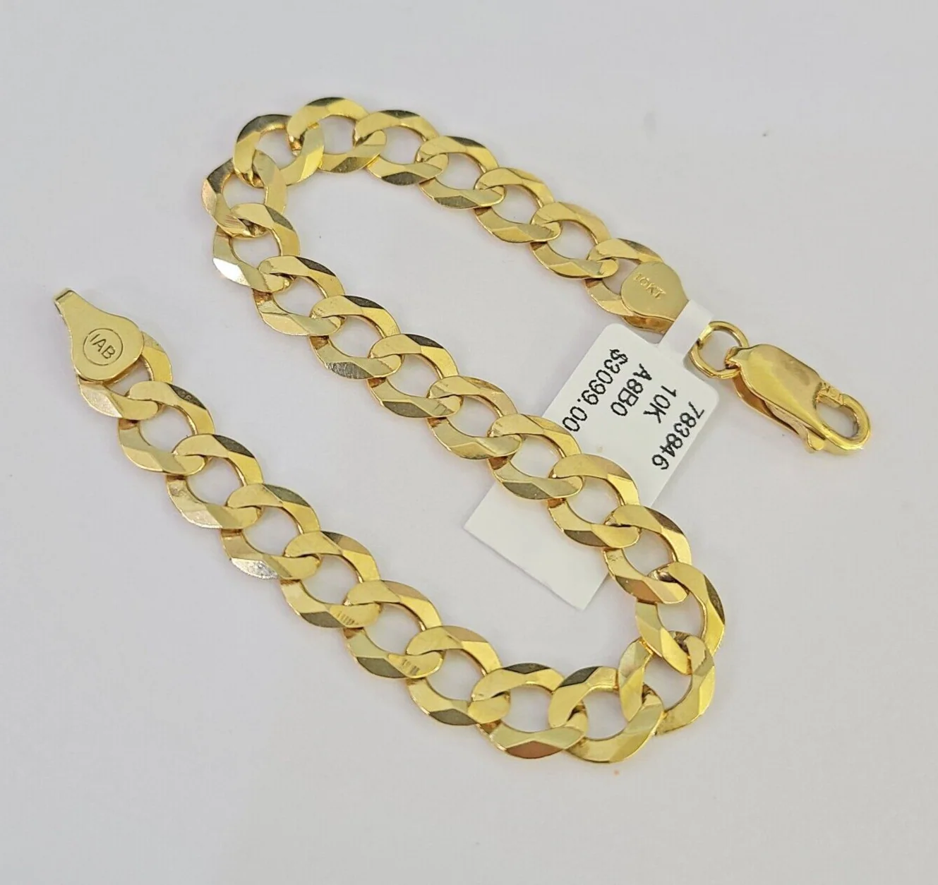 10k Solid Cuban Curb Link Bracelet Gold 7mm 7 Inches Women Real Yellow Gold - Image 4