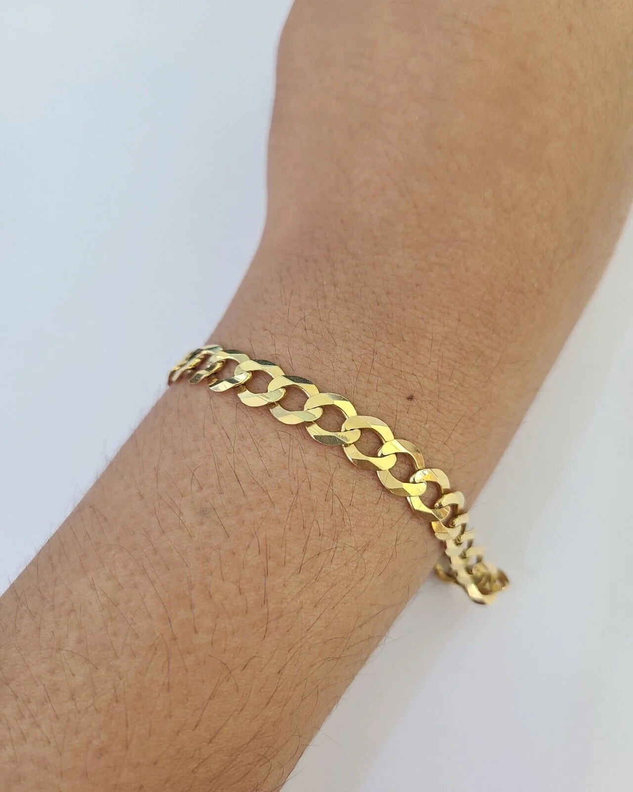 10k Solid Cuban Curb Link Bracelet Gold 7mm 7 Inches Women Real Yellow Gold - Image 7