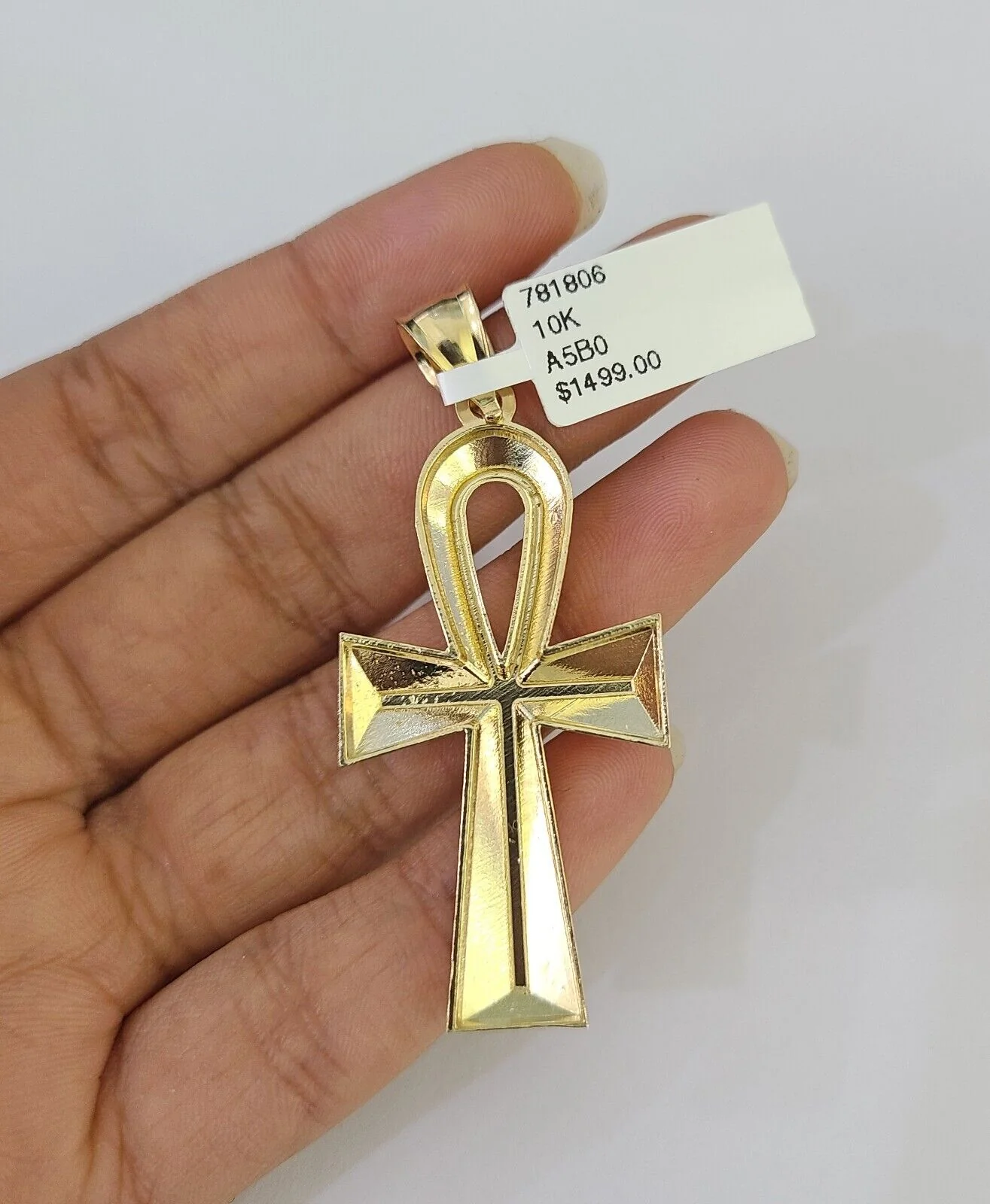 10k Solid Gold Cuban Curb Chain Jesus Cross Pendant 6mm 20"-30" SET Necklace - Image 7