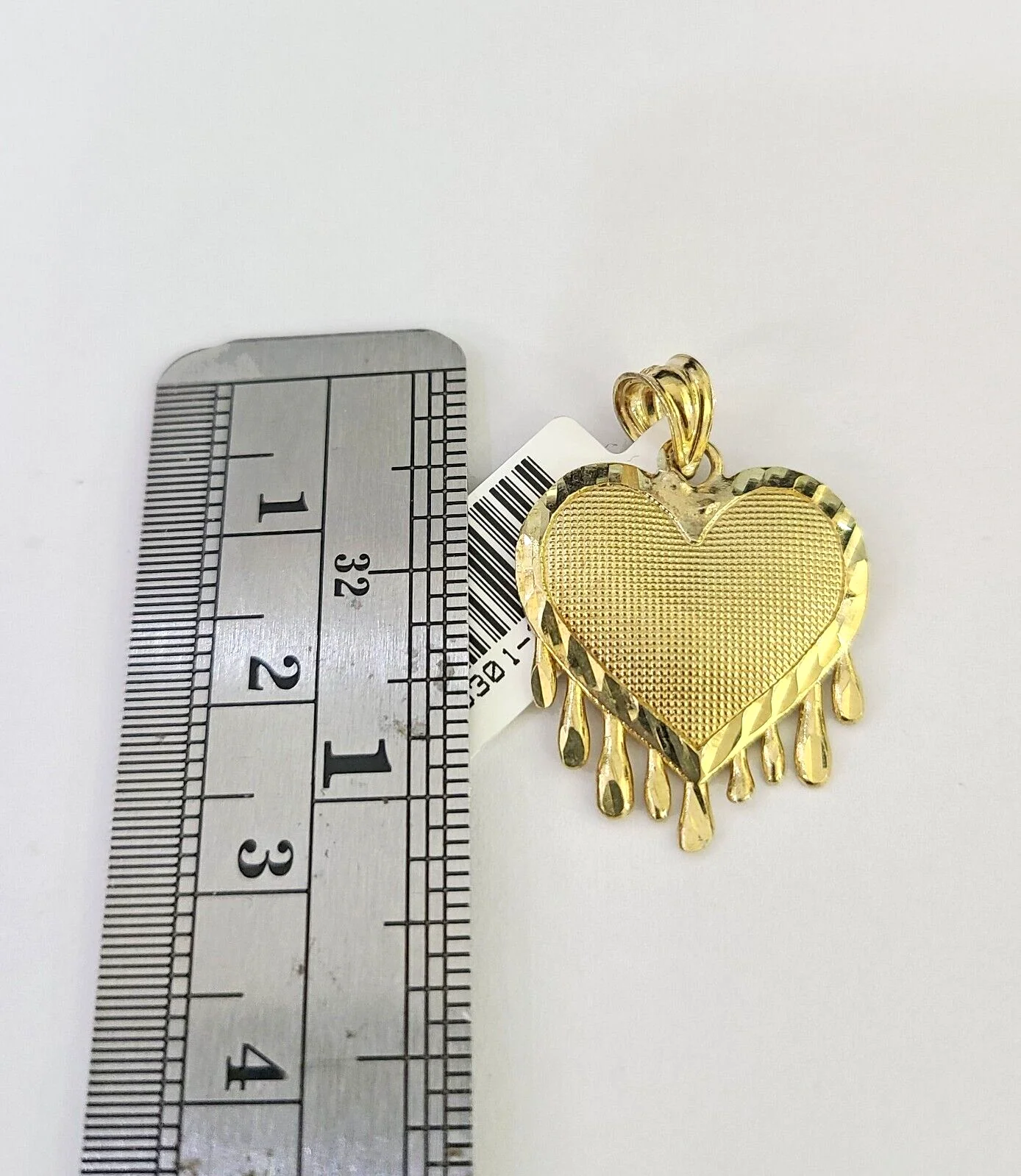 10k Solid Rope Chain 2mm Dripping Heart Pendant Charm Necklace SET 16-22" Ladies - Image 3