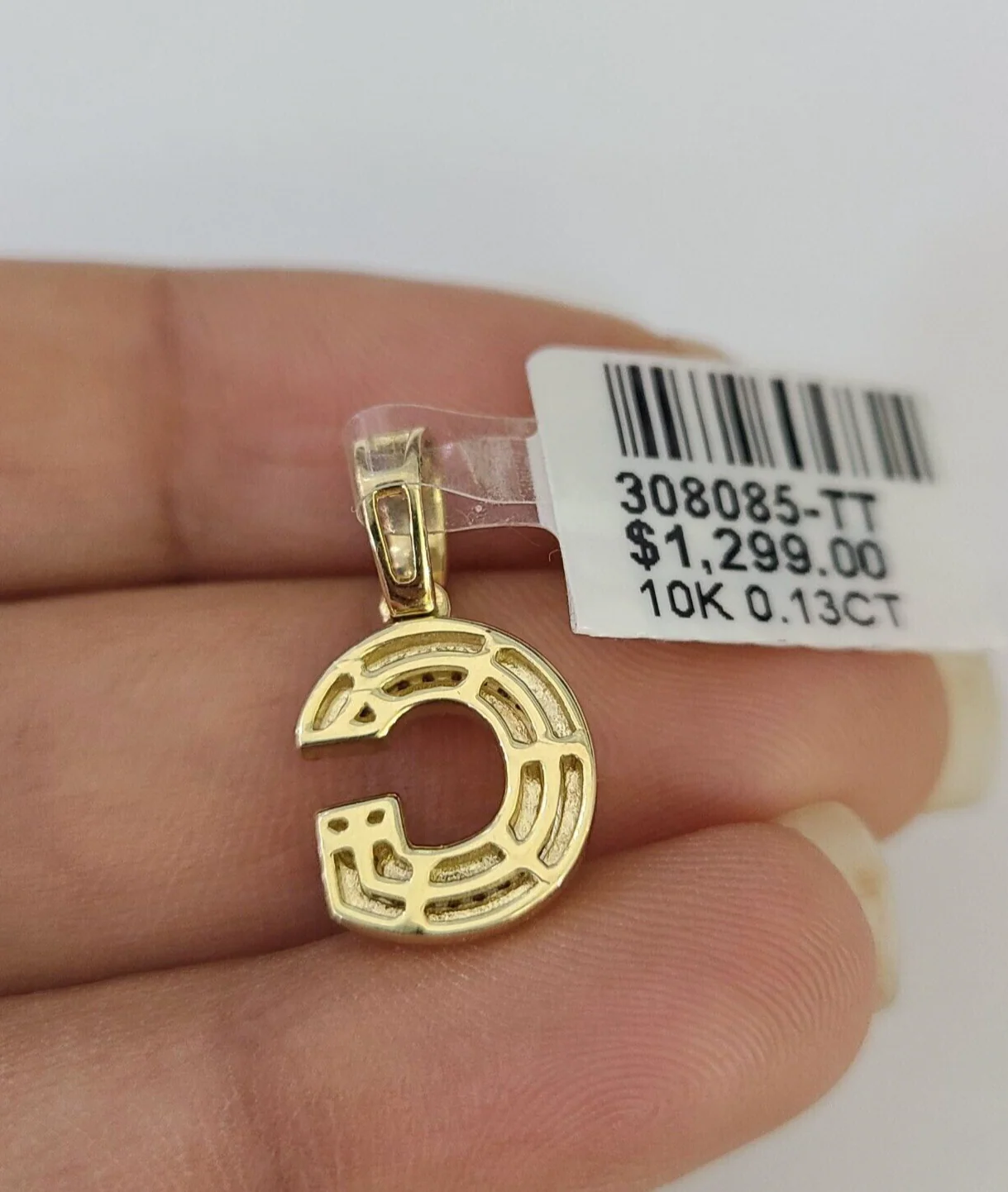 10k Solid Rope Chain 2mm G Initial Diamond Pendant Charm Necklace SET 18-22 in - Image 8