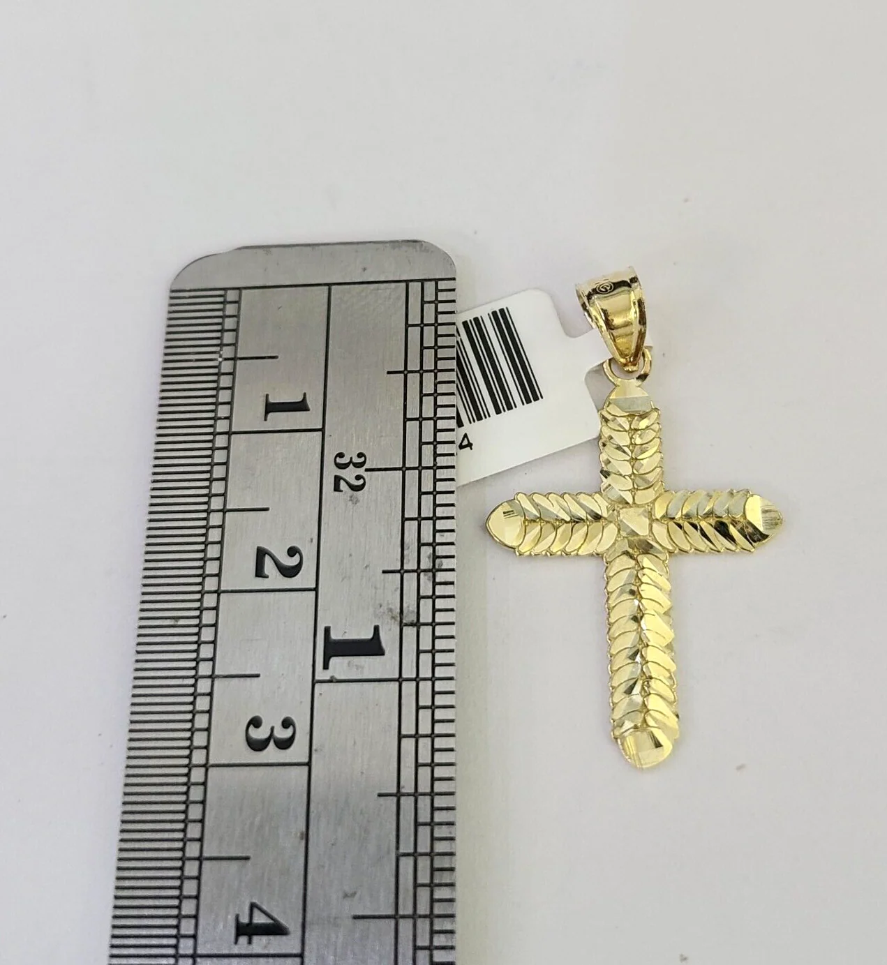 10k Solid Rope Chain 2mm Jesus Cross Pendant Charm Necklace SET 18-24 in - Image 4