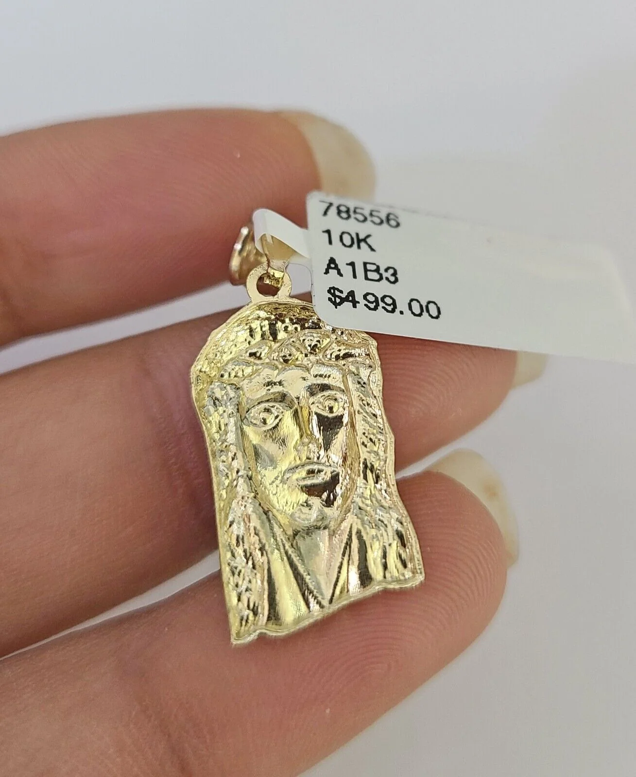 10k Solid Rope Chain 2mm Jesus Head Pendant Charm Necklace SET 18-22 in Ladies - Image 8