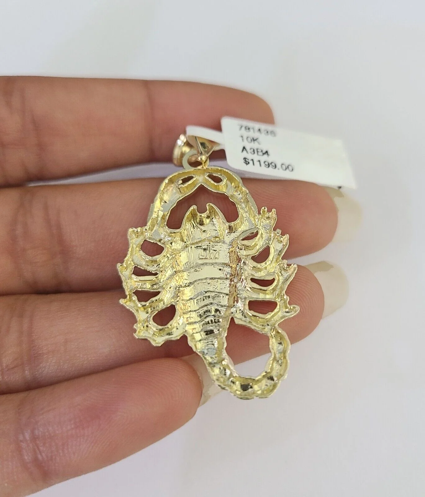 10k Solid Rope Chain Scorpion Charm Set 4mm 20"-28" Necklace Gold Yellow - Image 7