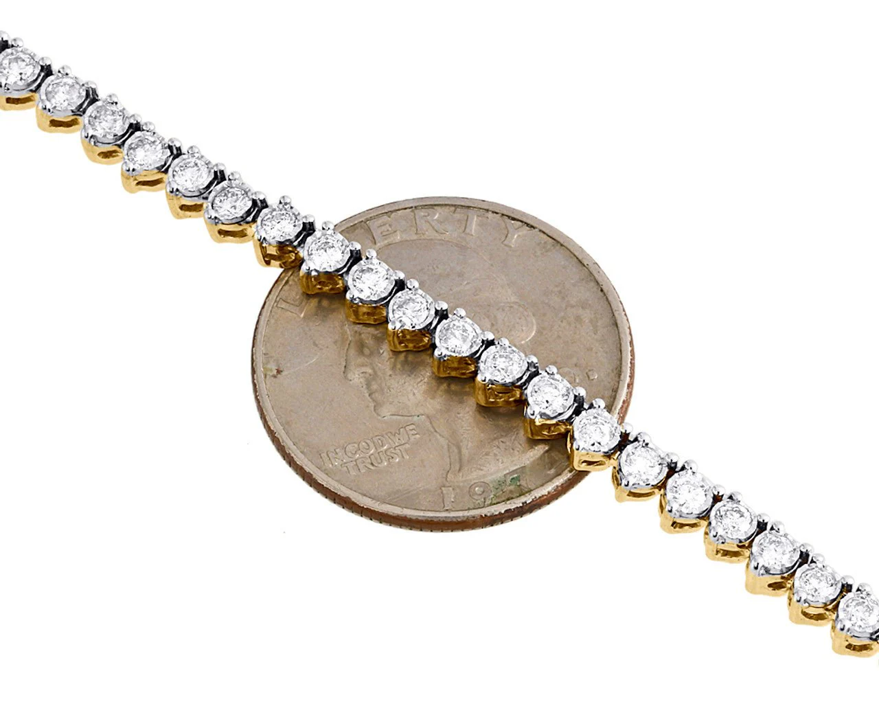 10k Solid Tennis Ice Chain Real Gold 18 Inch Necklace 4mm Genuine 1.50CT Diamond - Image 4
