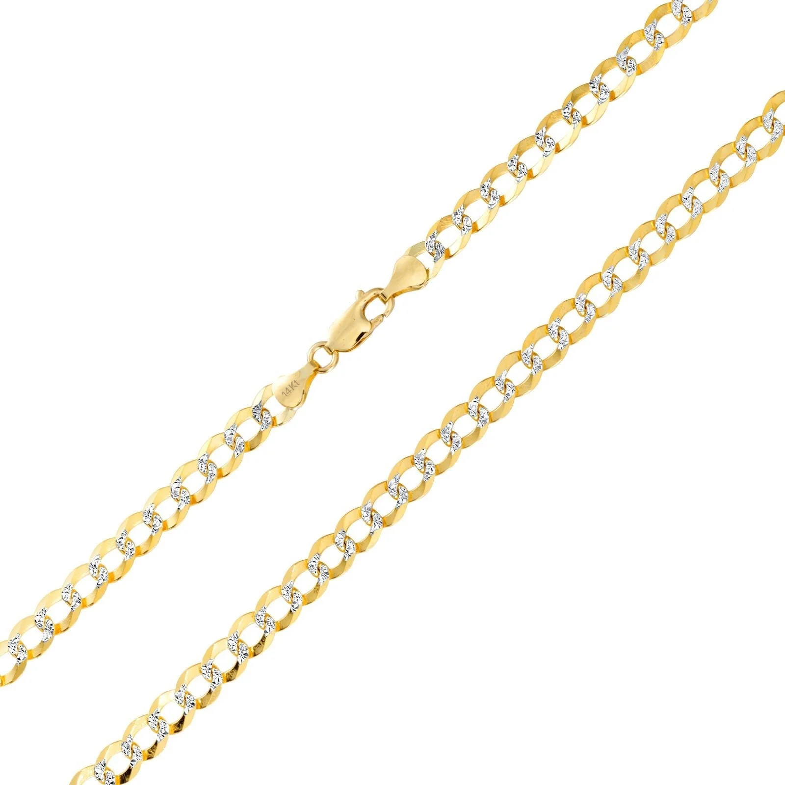 10K Solid Yellow Gold Cuban Curb Chain 12mm Diamond Cut Necklace 22'' Inches - Image 3