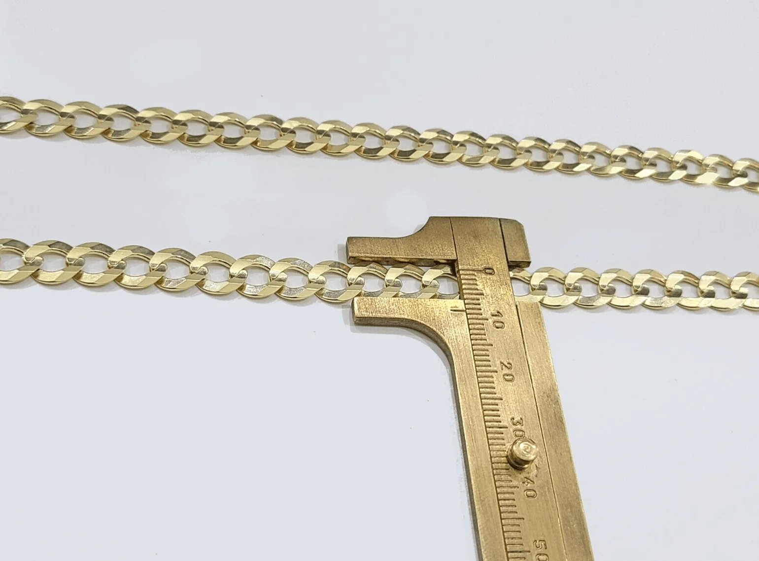 10k Solid Yellow Gold Cuban Curb Link Chain 8.5mm Necklace 22'' Lobster Lock - Image 5