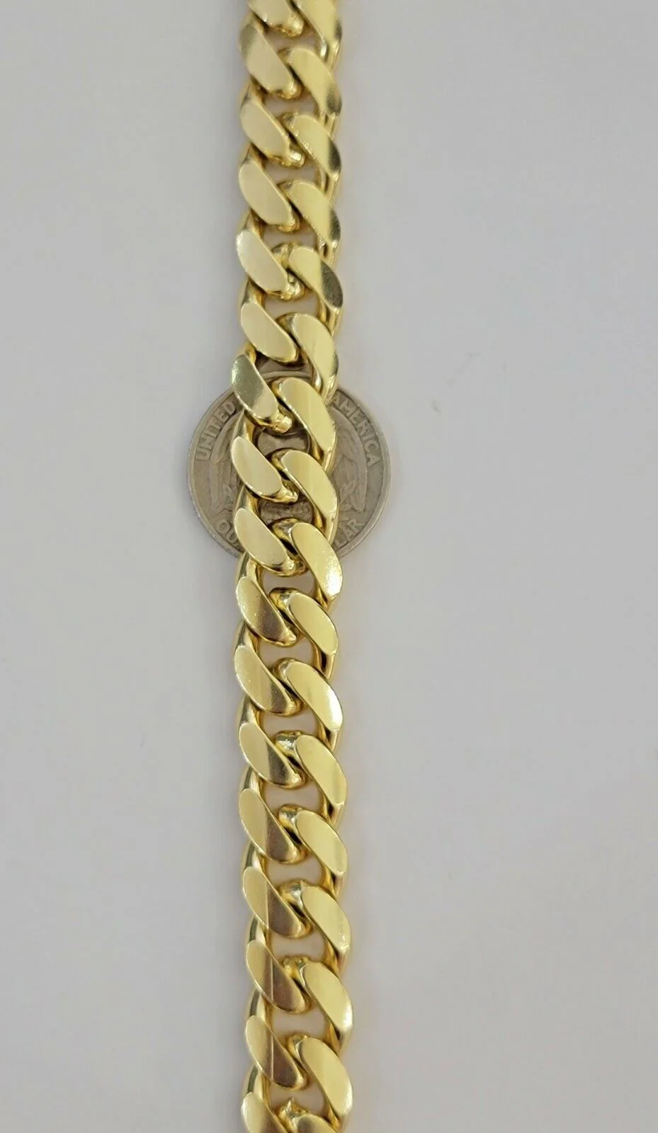 10k solid Yellow Gold Miami Cuban Bracelet 12.5 mm Link 9" inch Men's REAL 10kt - Image 3