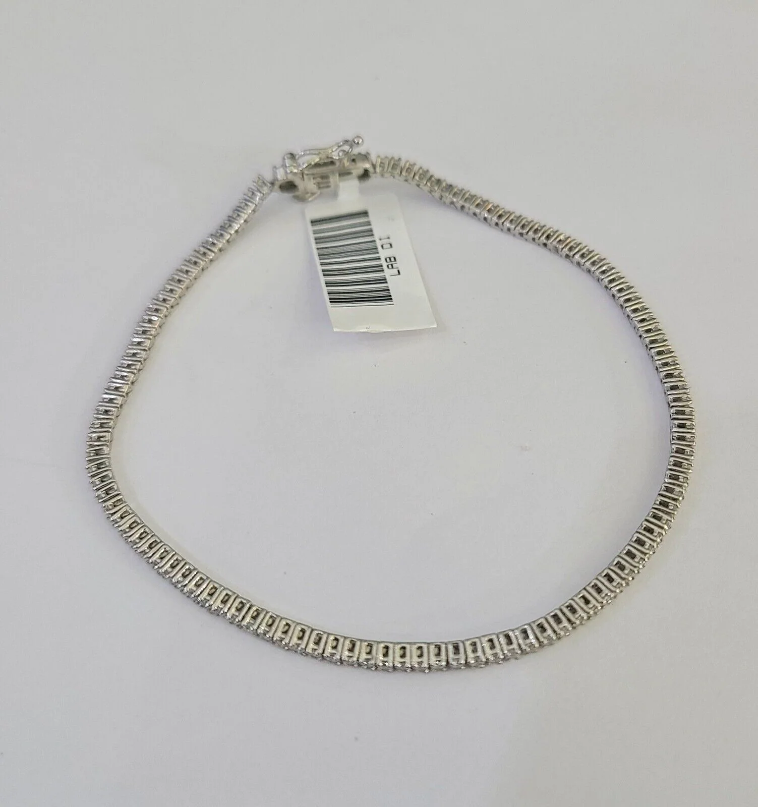 10K Sterling Silver Diamond Bracelet Women Ladies 7" REAL Genuine 925 - Image 6
