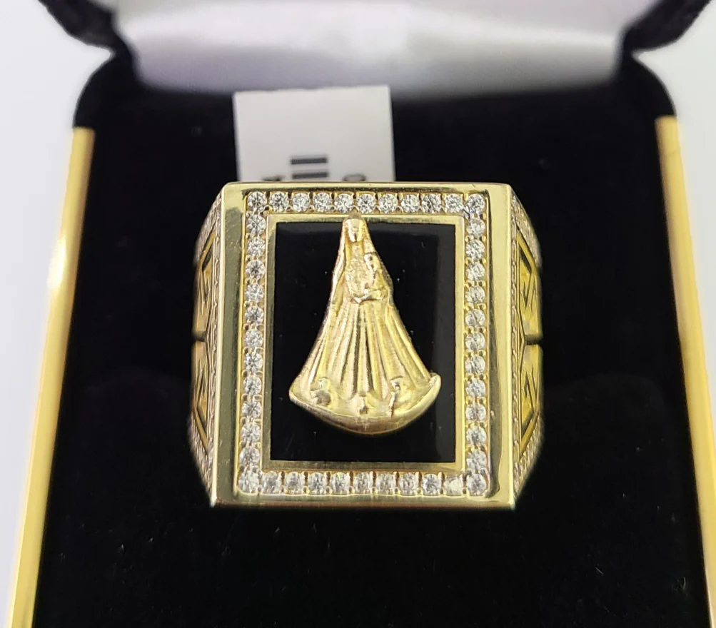 10k Virgin Mary Ring Casual Band Yellow Gold Genuine Brand New Religious All Sizes
